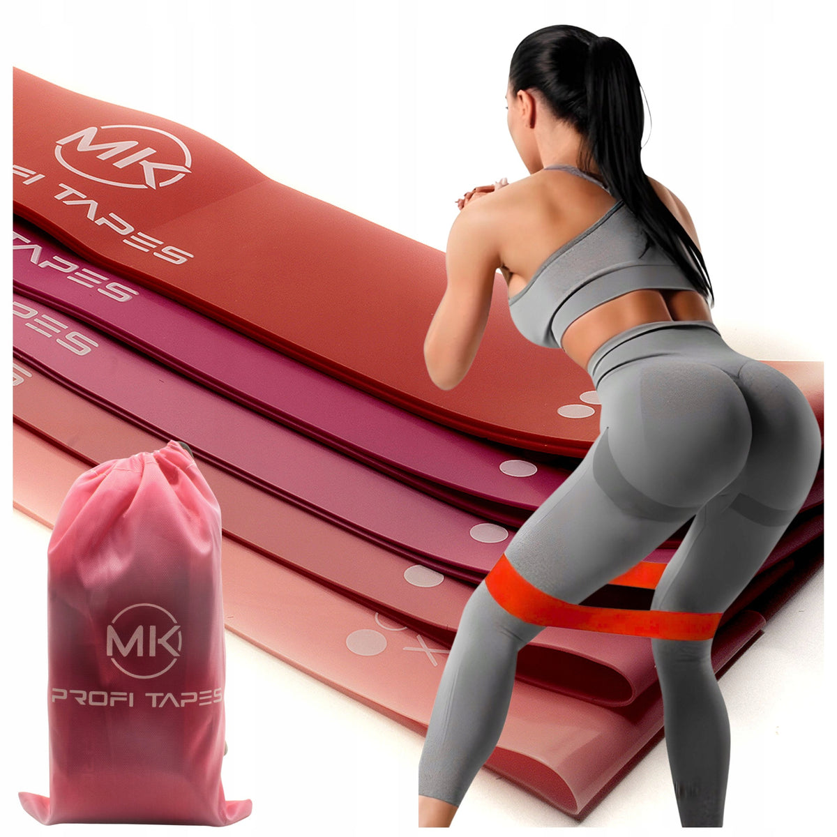 EXERCISE RUBBERS MINI BAND RESISTANCE RUBBER SET FITNESS RESISTANCE RUBBER 5PCS