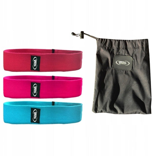 EXERCISE RUBBERS material strong resistance rubberS SET OF RUBBERS 3 pcs Real Pharm Manufacturer code 5902444725752
