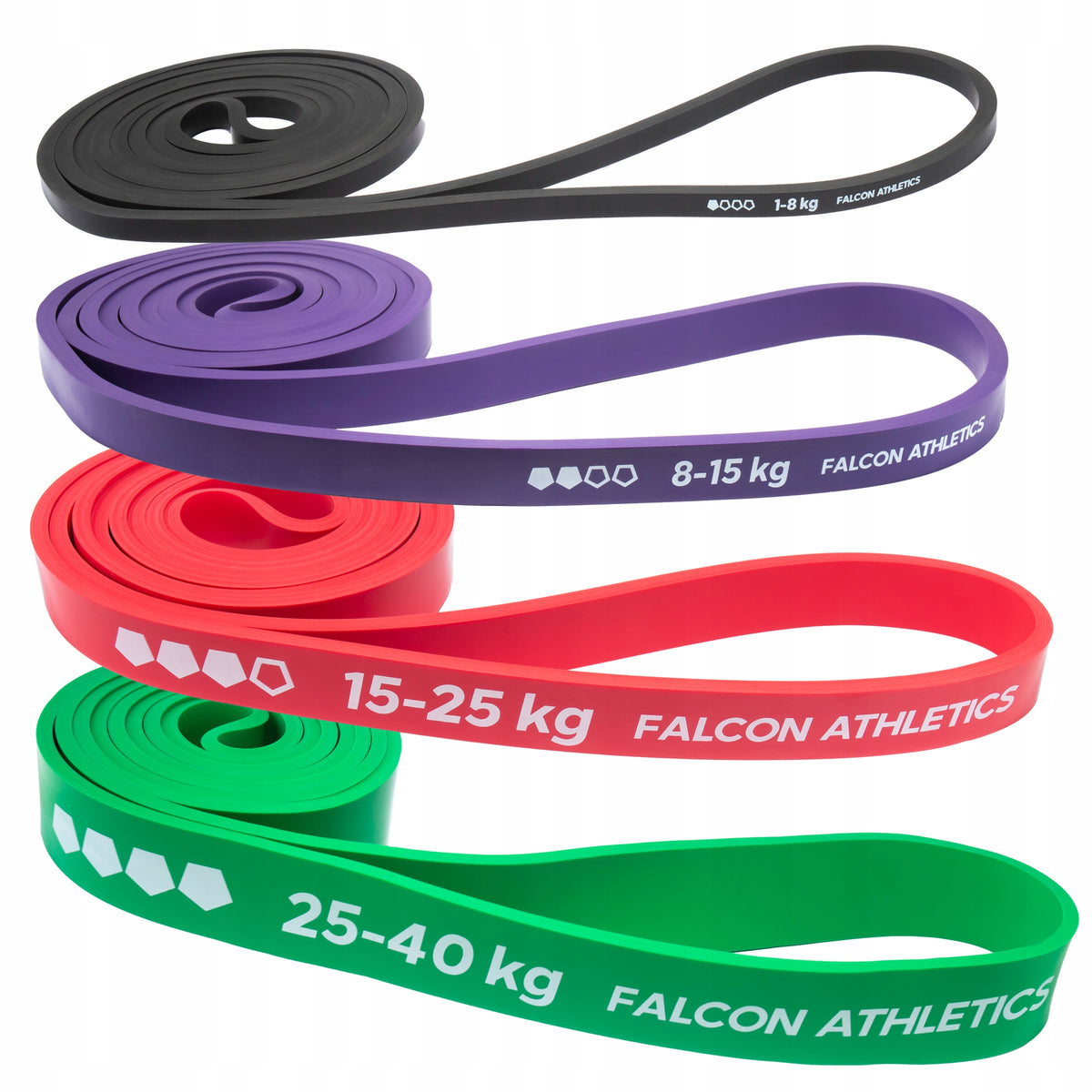 EXERCISE RUBBERS resistance rubbers for exercises EXERCISE RUBBER set of 4 rubberS STRONG Brand Meteora