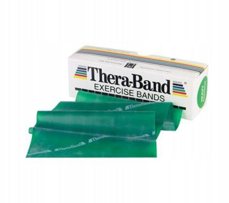 EXERCISE TAPE RUBBER GREEN THERA BAND 1,5m RESISTANCE STRONG