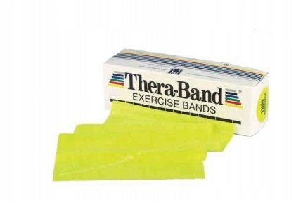 EXERCISE TAPE RUBBER YELLOW THERA BAND 2,5m RESISTANCE WEAK