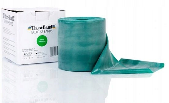 EXERCISE TAPE THERABAND RUBBER GREEN 45,5M