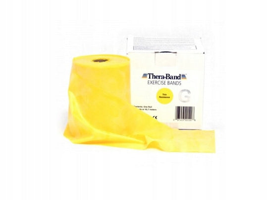 EXERCISE TAPE THERABAND RUBBER YELLOW 45,5M Color yellow