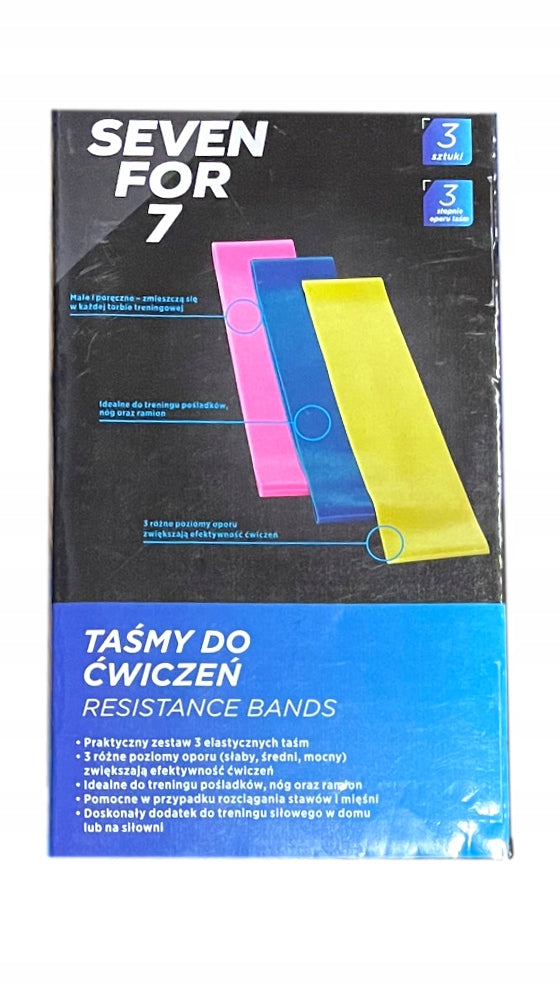 EXERCISE TAPES 3 degrees of resistance 3 pcs