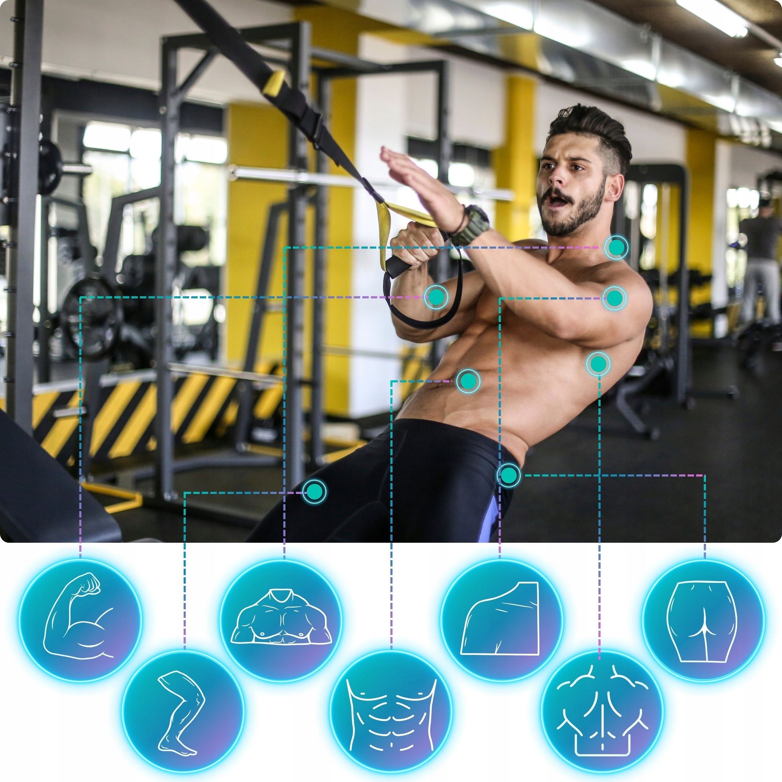 EXERCISE TAPES CROSS TRAINING BELTS WITH ACCESSORIES HIGH QUALITY Kind training band