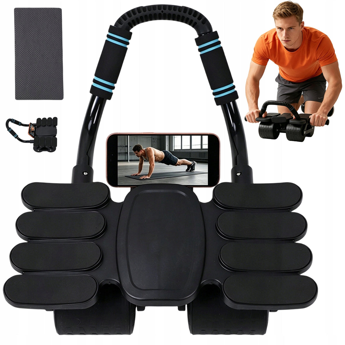 EXERCISE WHEEL ROLLER TRAINER STABLE NON-SLIP FOR EXERCISE AT HOME