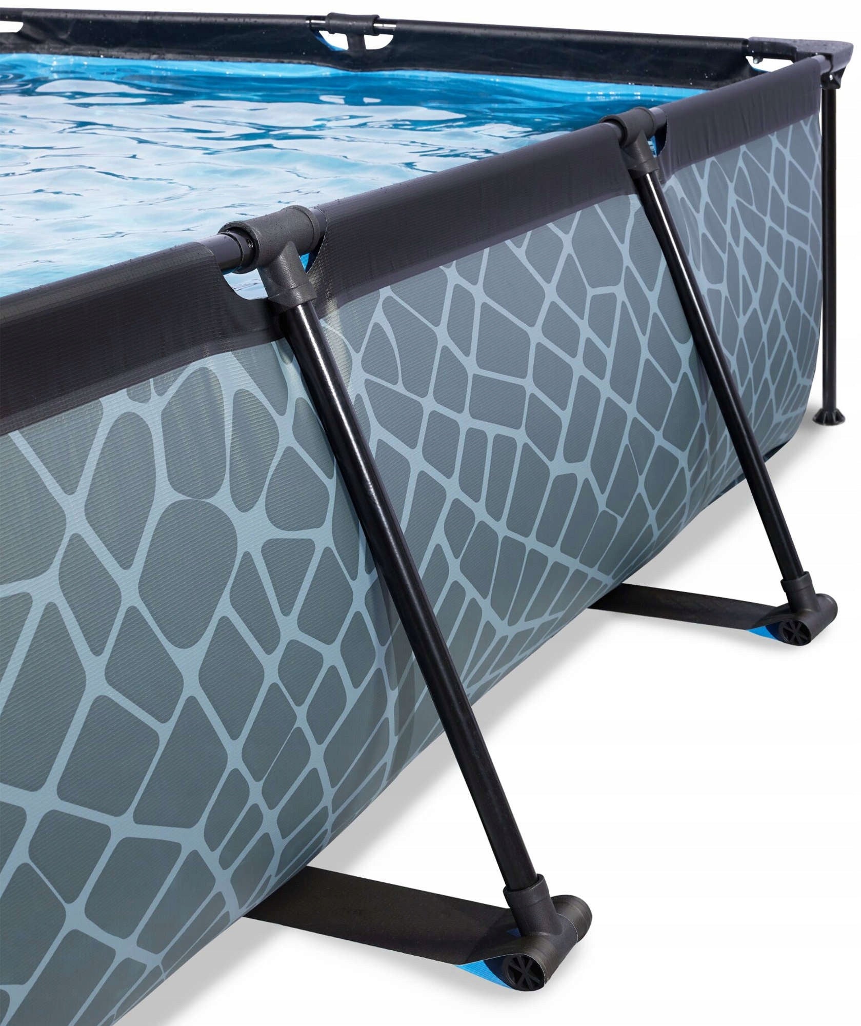 EXIT FRAMED SWIMMING POOL 220X150X65 CM FILTER AWNING Height 65 cm