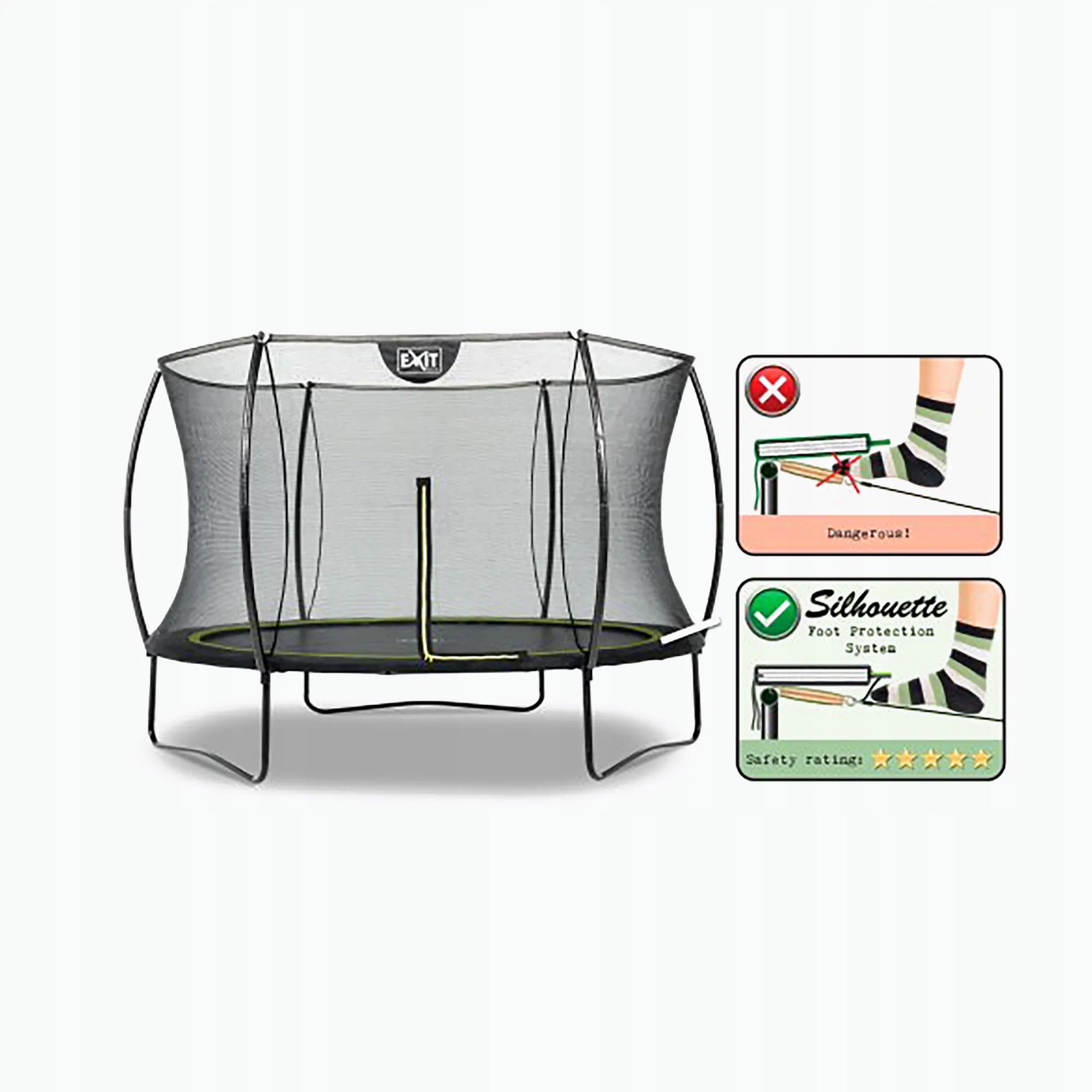 EXIT Silhouette garden trampoline 342 cm, black Brand Exit