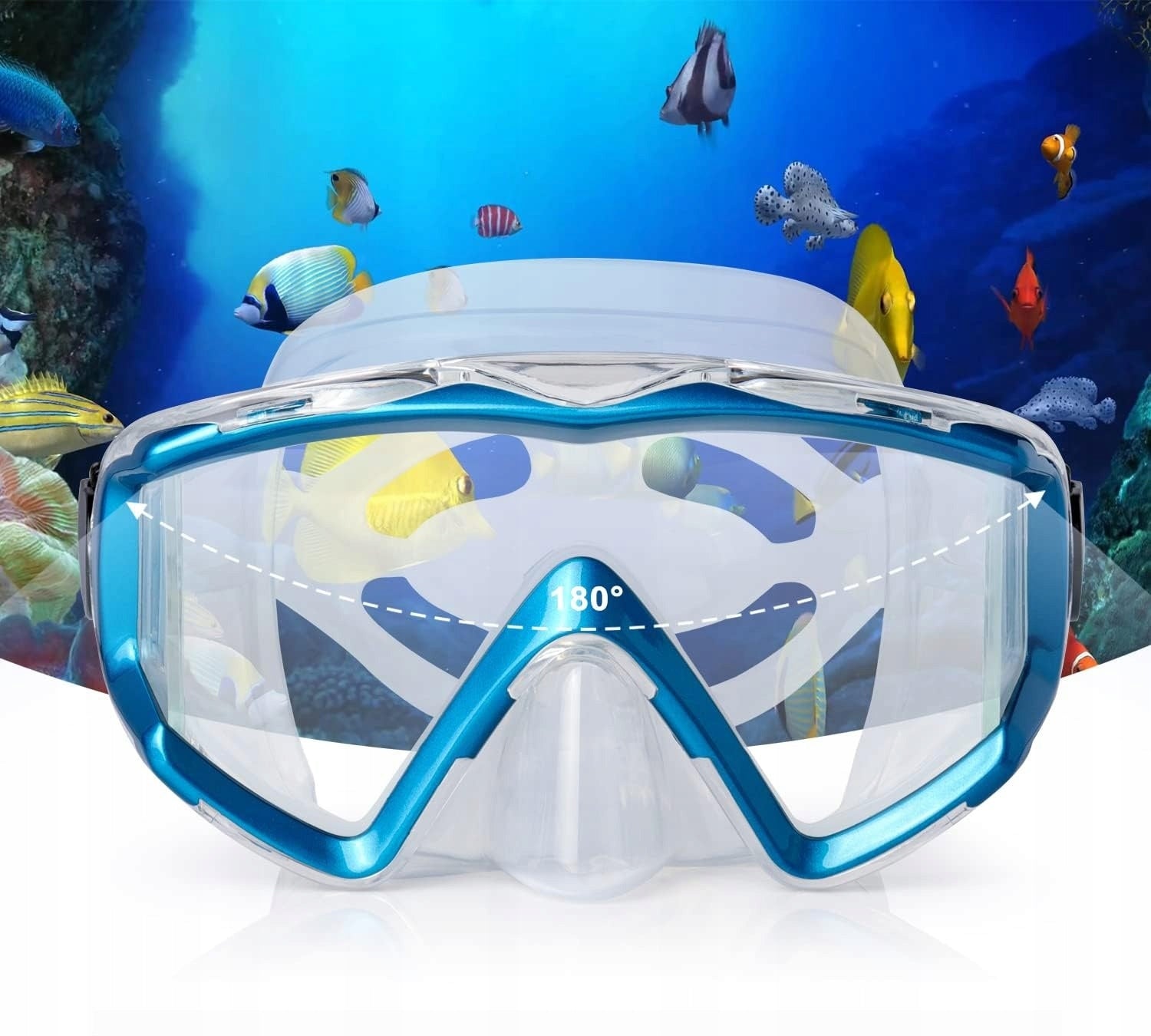 EXP VISION professional diving mask Pano tempered glass blue Brand exp vision