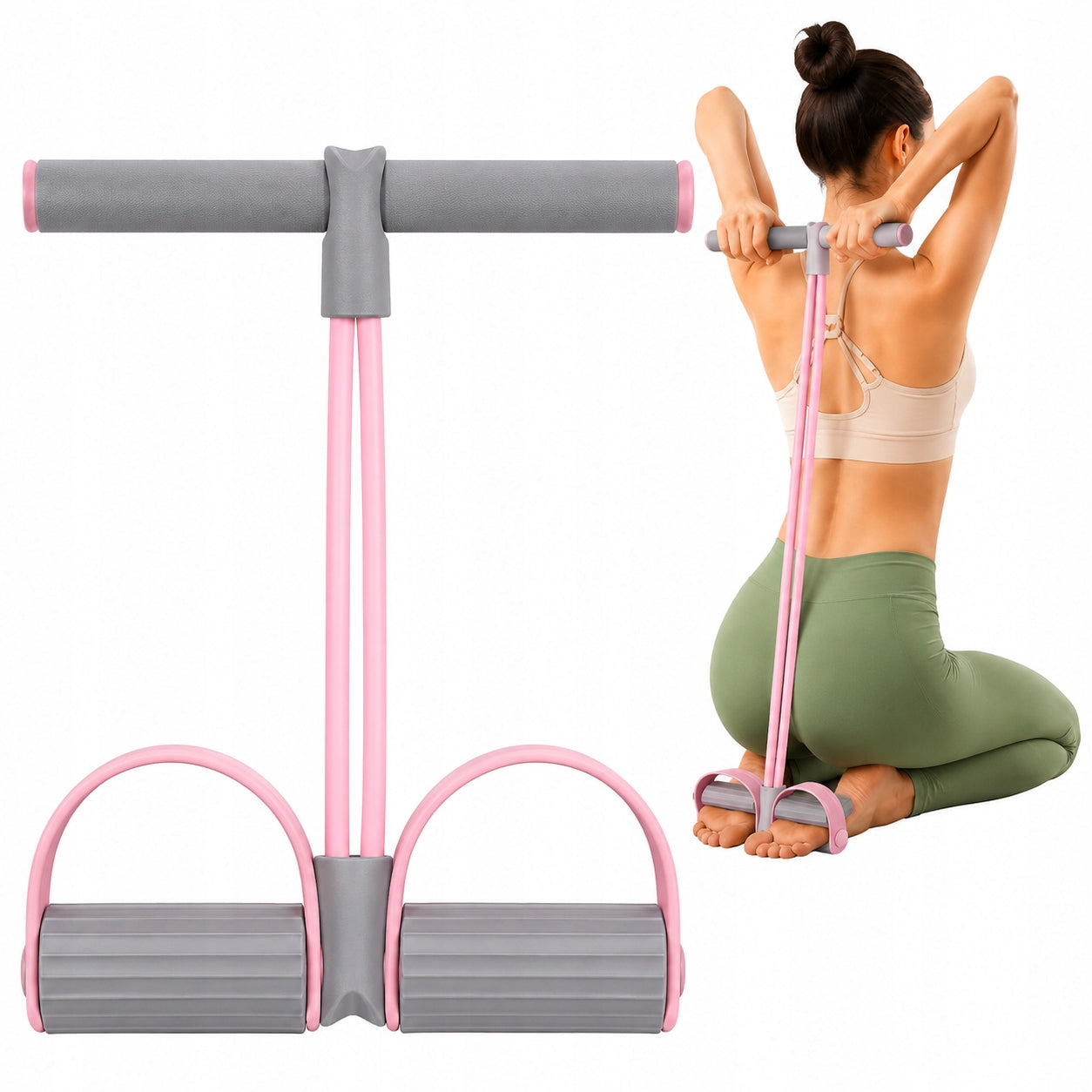 EXPANDER DEVICE FOR EXERCISING THE LEGS OF THE THIGHS OF THE ABDOMEN RUBBER