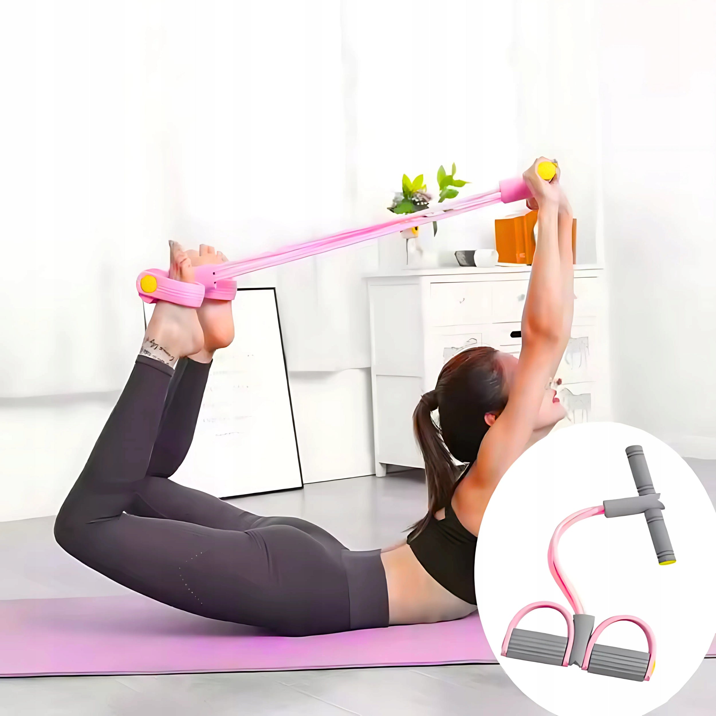 EXPANDER TAPE FITNESS EXERCISE RUBBER FOR WOMEN ABDOMINAL LEGS FIRMING Brand no brand