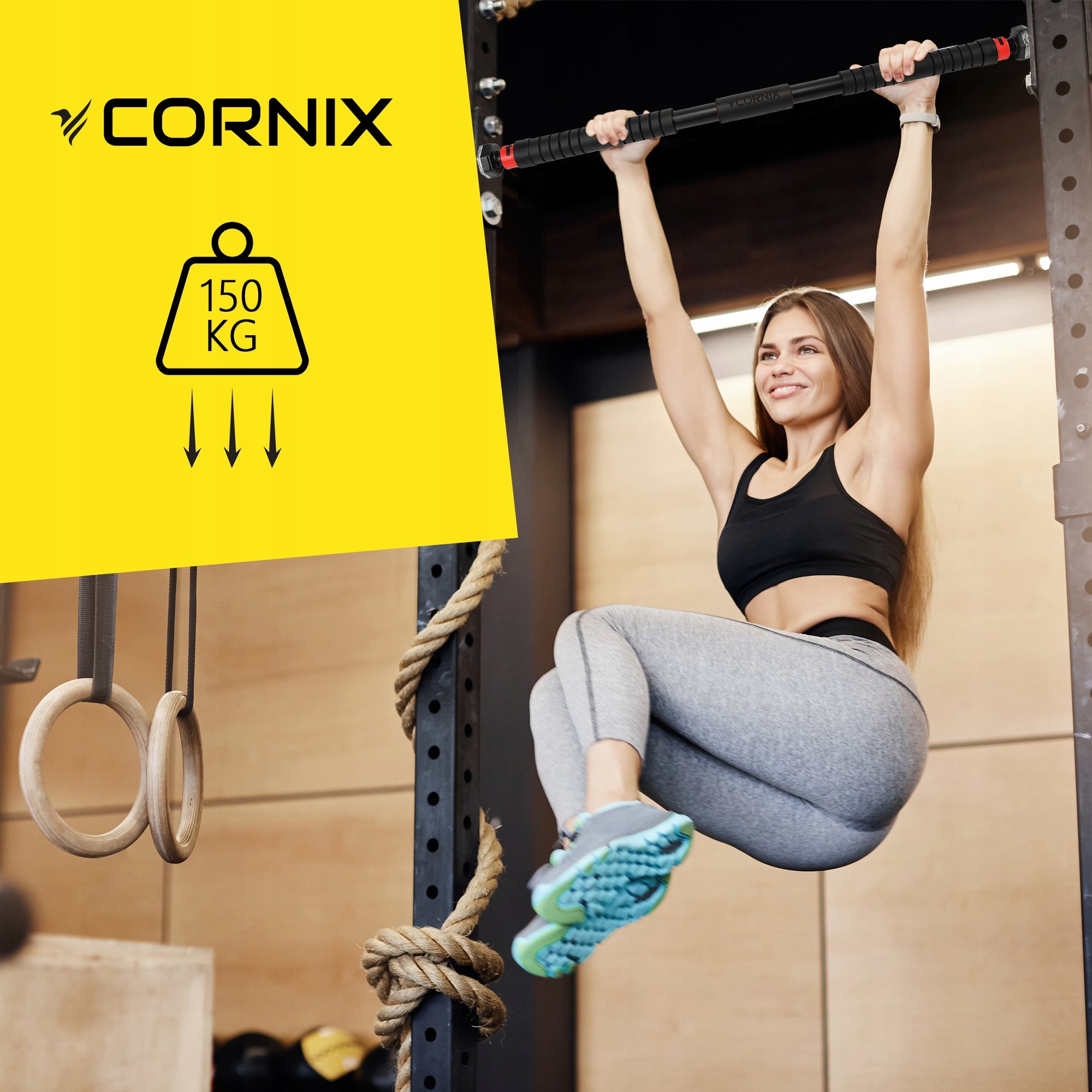 EXPANSION BAR CORNIX WITHOUT DRILLING 100 – 140cm LARGE SUPPORTS LEVEL Model XR-0291