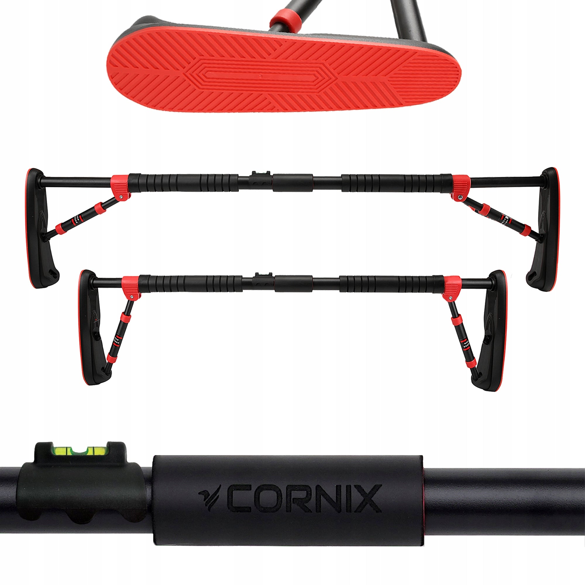 EXPANSION BAR CORNIX WITHOUT DRILLING 100 – 140cm LARGE SUPPORTS LEVEL
