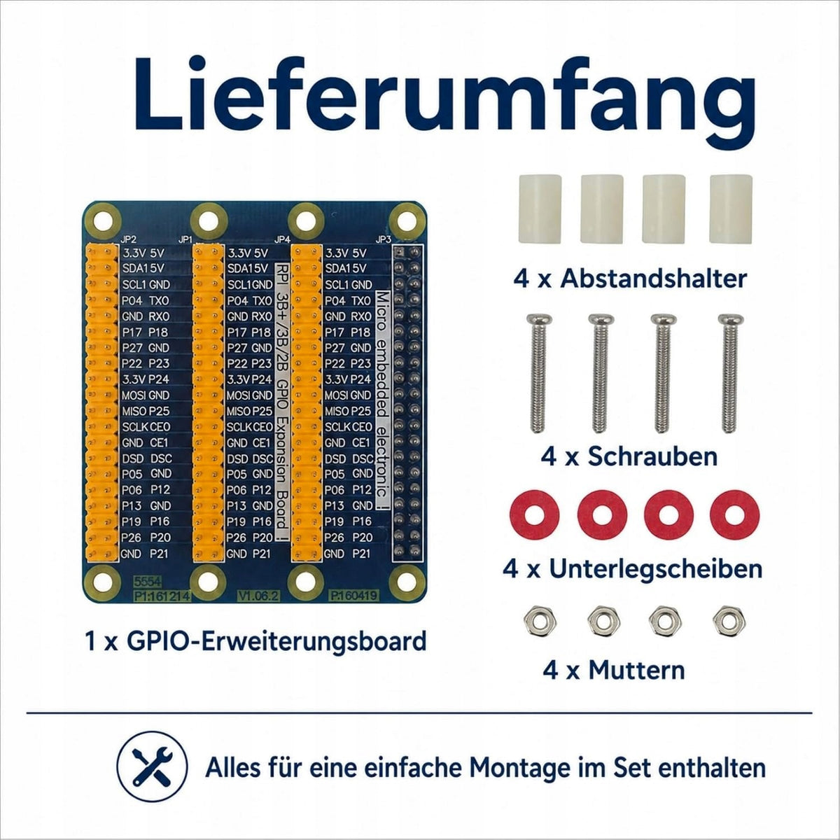 EXPANSION BOARD FOR RASPBERRY PI 4B 3B GPIO DIY PROJECTS Manufacturer code 0027075134980