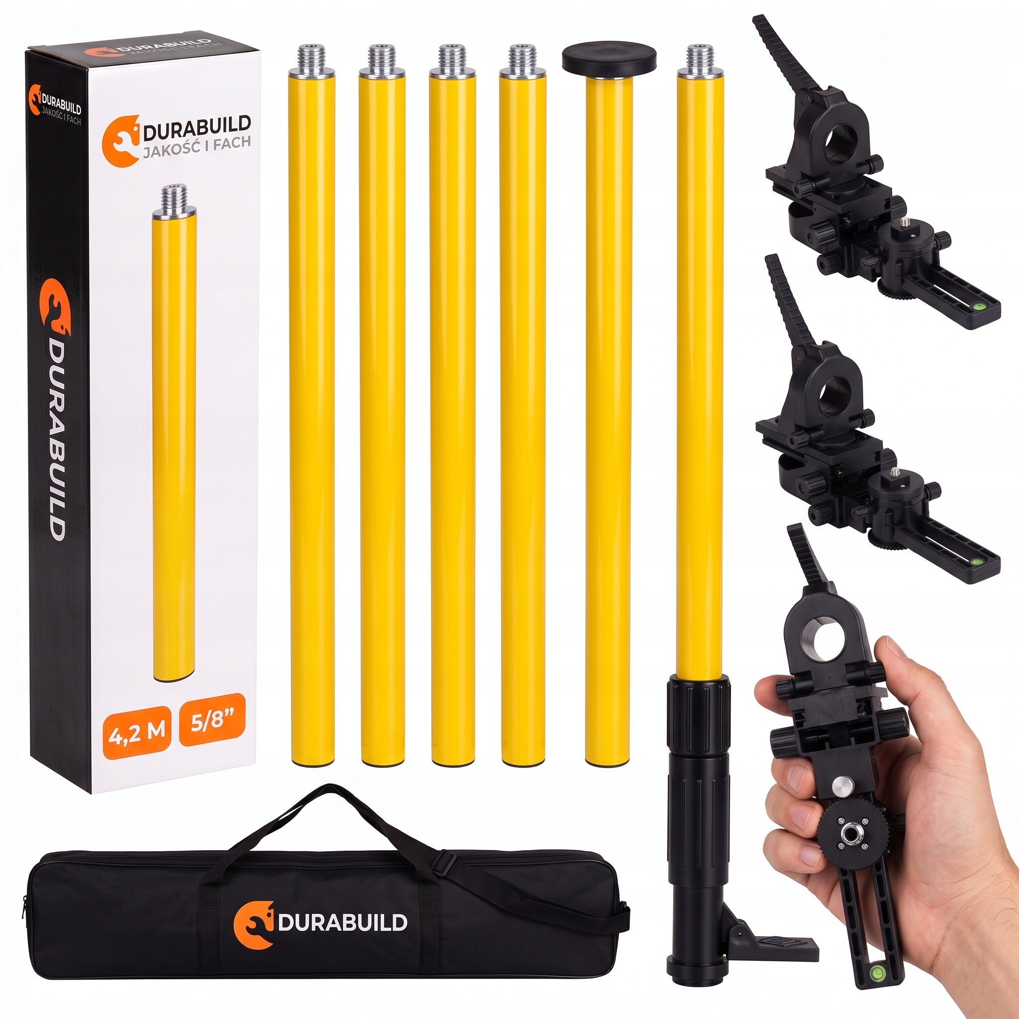 EXPANSION LASER POLE 420CM TELESCOPIC TRIPOD LEVEL BAR