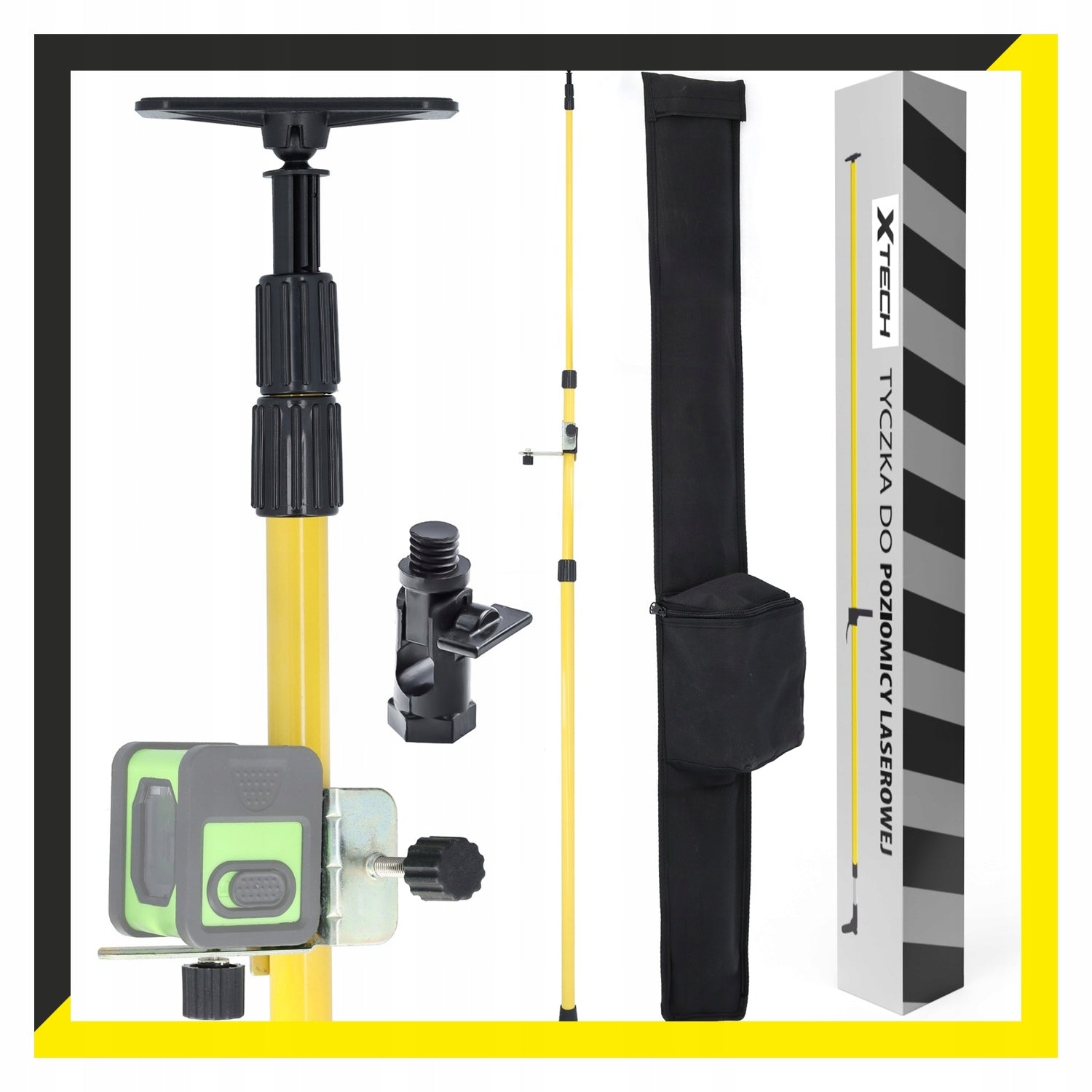EXPANSION POLE TRIPOD FOR LEVEL LASER 300 CM BEVEL ADAPTER Product height 300 cm