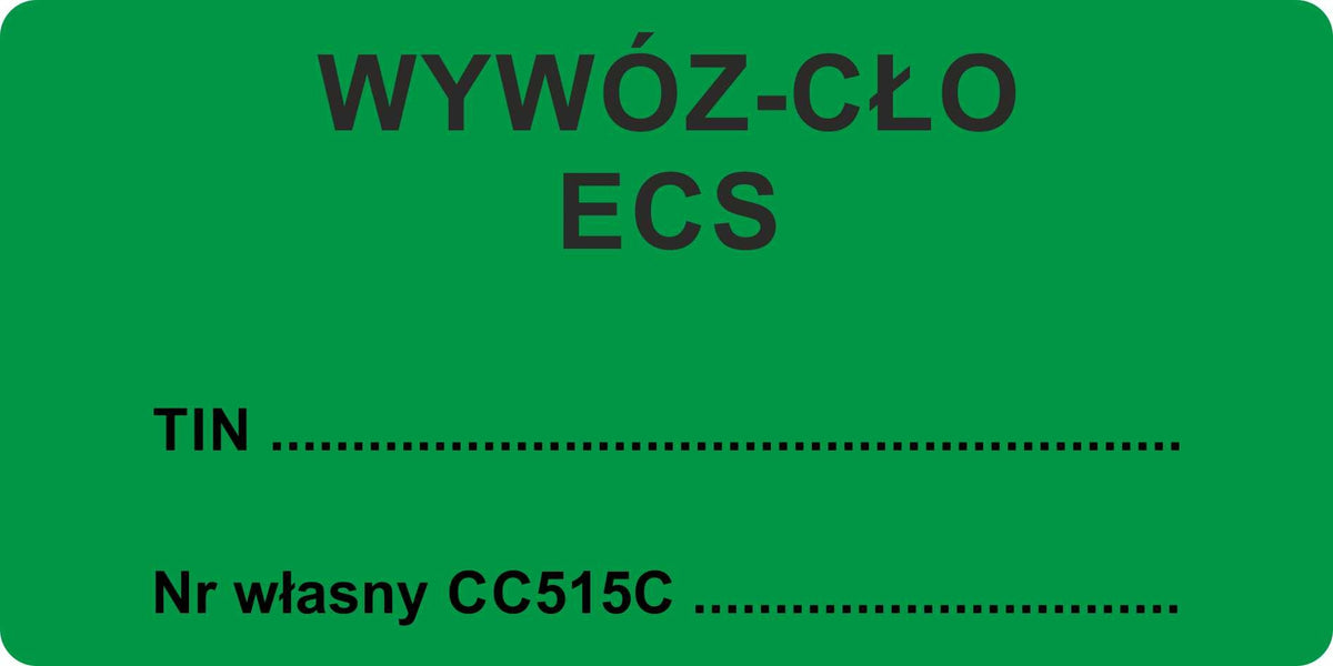 EXPORT-CUSTOMS LABEL GREEN 500pcs