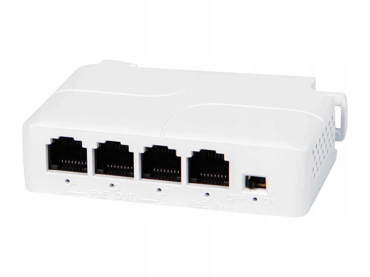 EXTENDER POE SWITCH POE FOR 4 PORT CAMERAS 1xPoE IN 3xPoE OUT Packaging status original