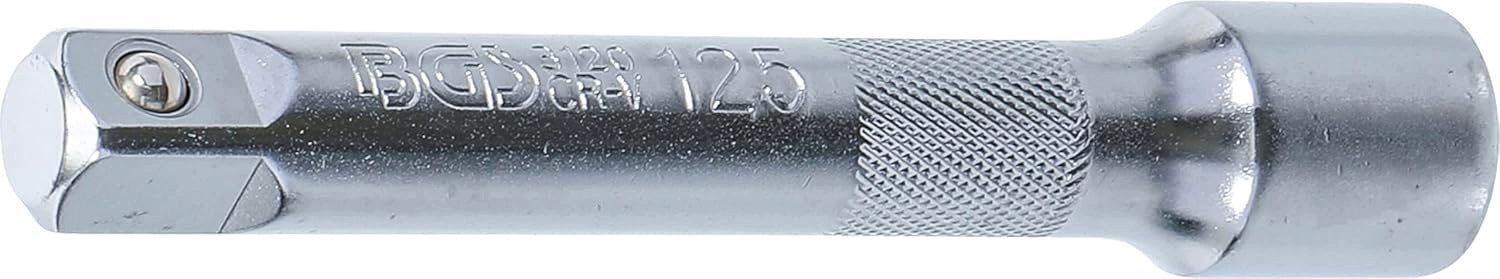 EXTENSION 12,5MM 1/2" 125MM CHROME PLATED KNURLED