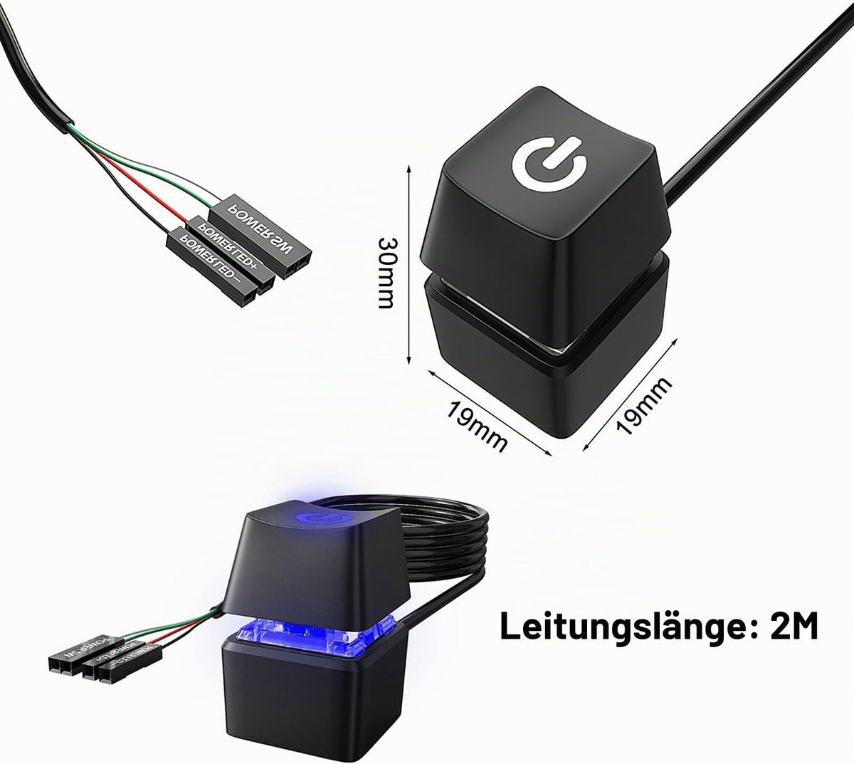 EXTERNAL BUTTON TO TURN ON THE COMPUTER ATX 930W HOME 2M REMOTE CONTROL Manufacturer code Bez marki