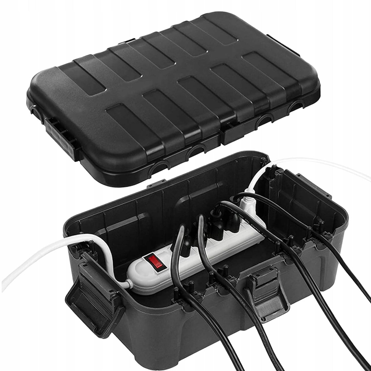 EXTERNAL ELECTRICAL BOX IP54 CAN RESISTANT TO CONDITIONS DURABLE Color black