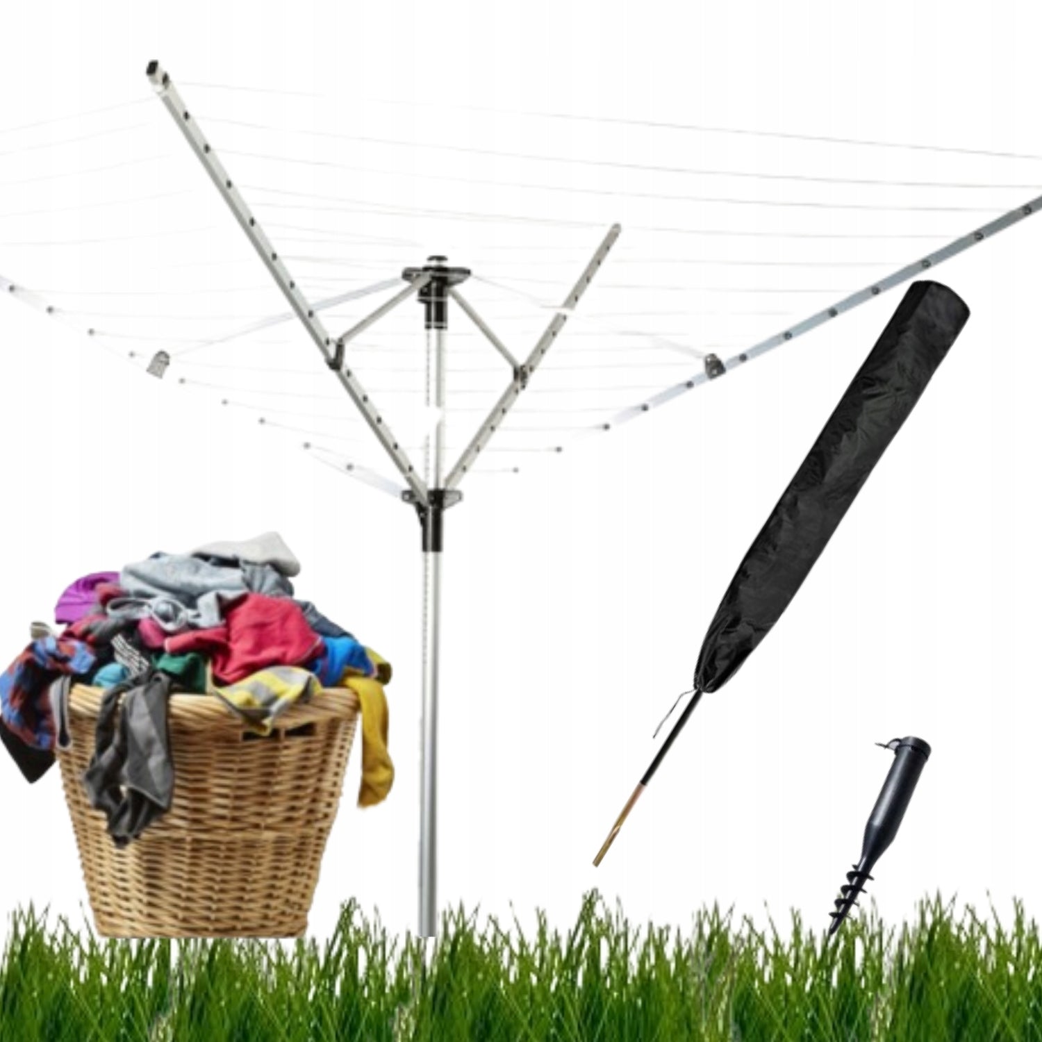 EXTRA LARGE DRYER XXL 260CM FOLDING LAUNDRY FOR GARDEN Packaging status original