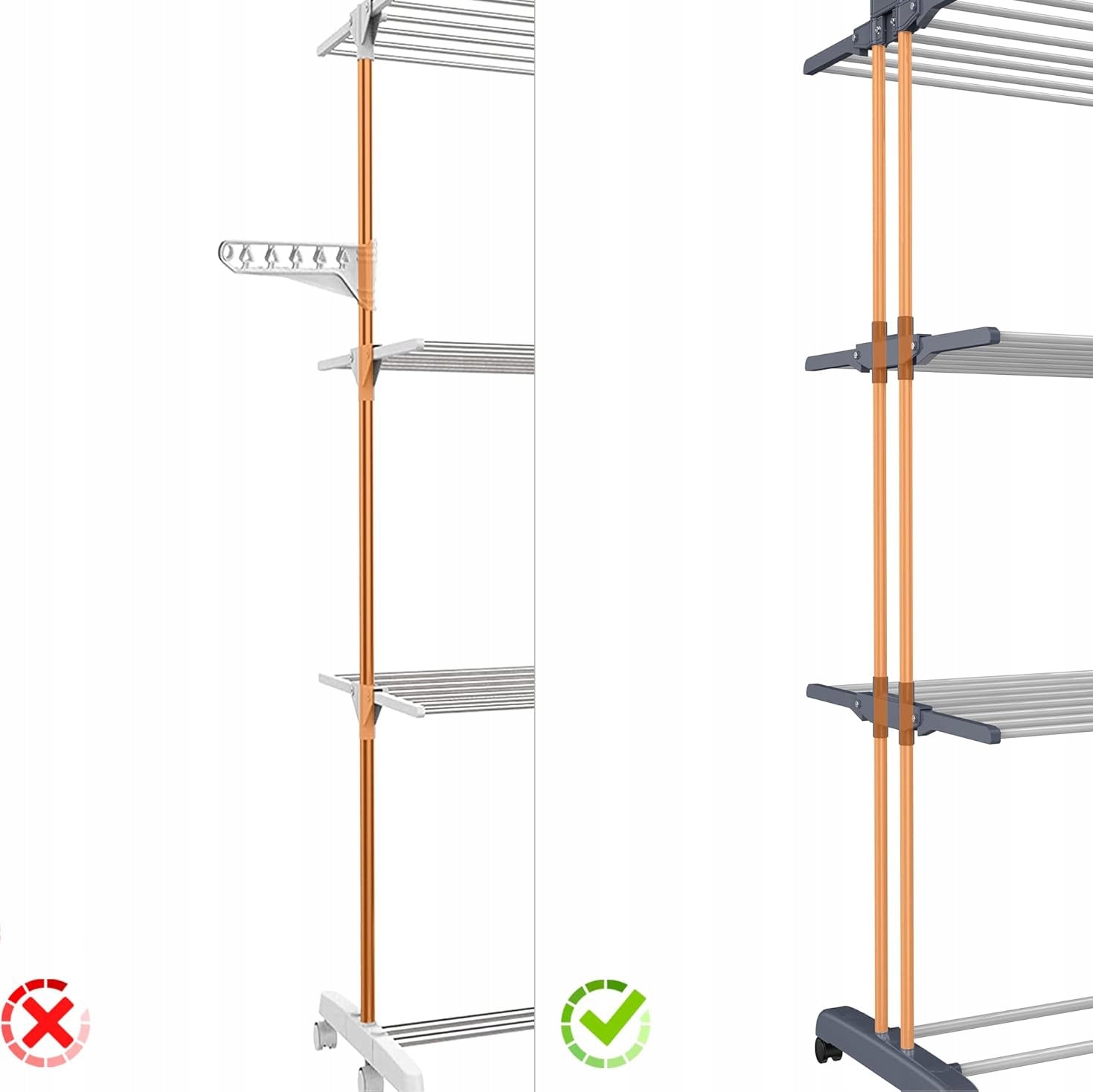 EXTRA LARGE, FOLDABLE, 4-LEVEL CLOTHES DRYER WITH WHEELS, FOR BALCONY Manufacturer code Przenośna Suszarka do Ubrań