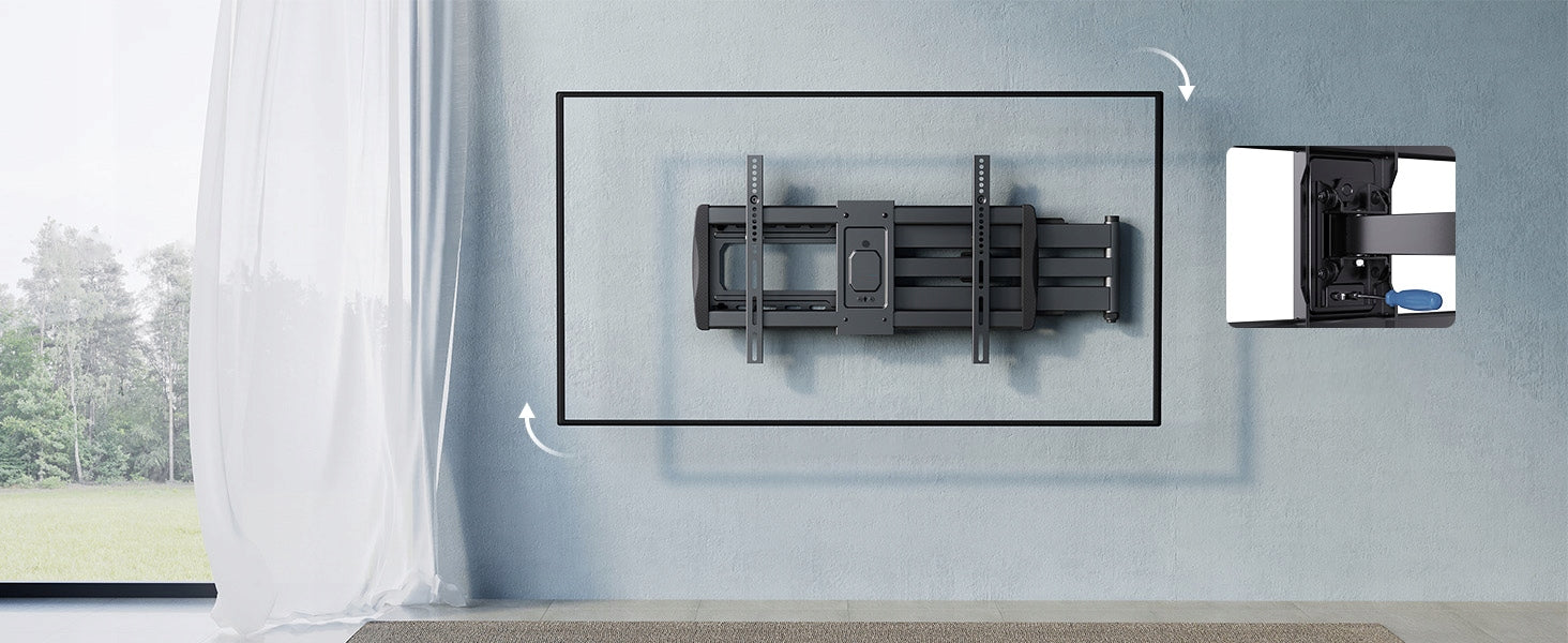 EXTRA LONG TV Holder 108 cm TV Hanger 42-90 inches Universal Packaging status original