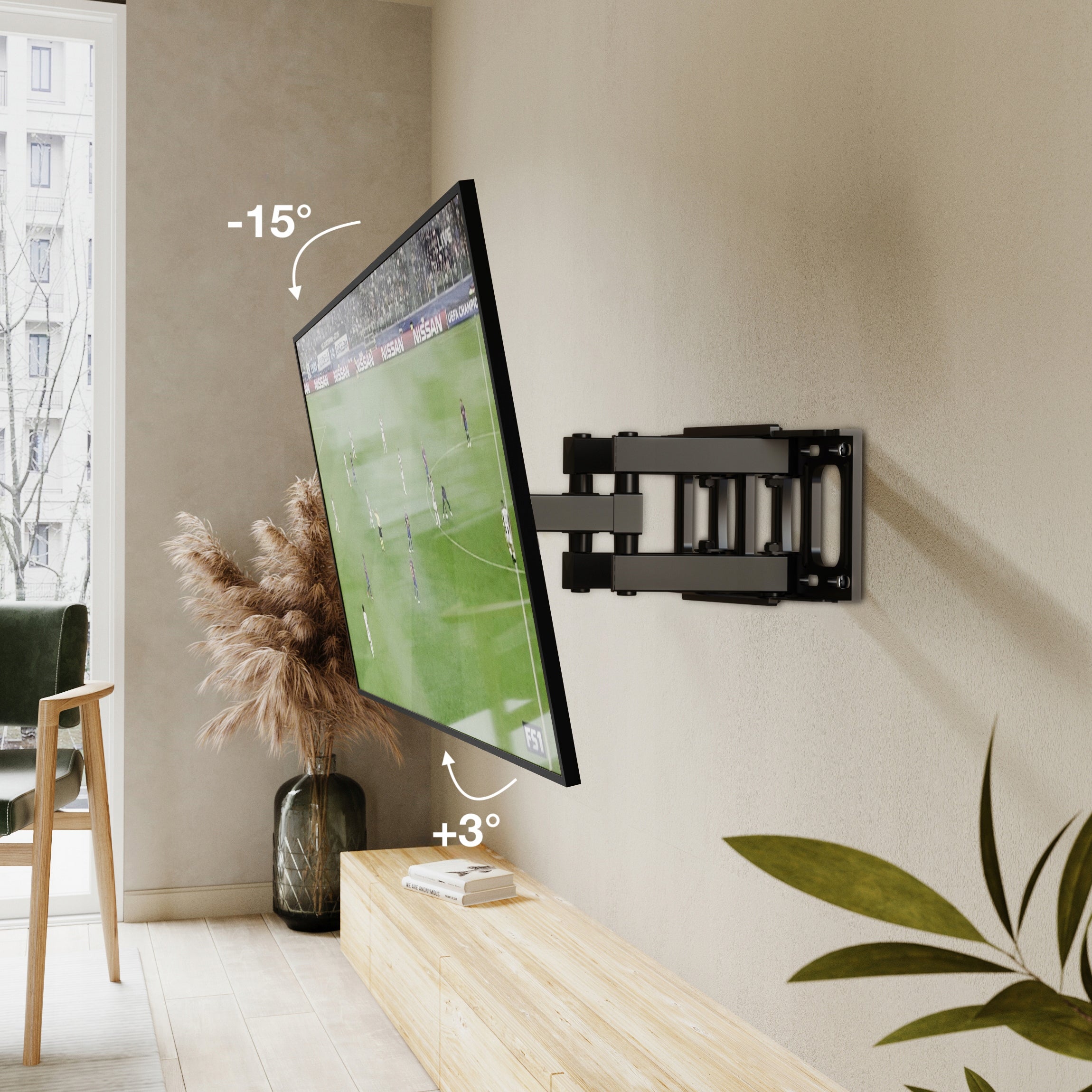EXTRA STRONG SWIVEL TV MOUNT TV HANGER 32-80 INCHES UNIVERSAL Packaging status original