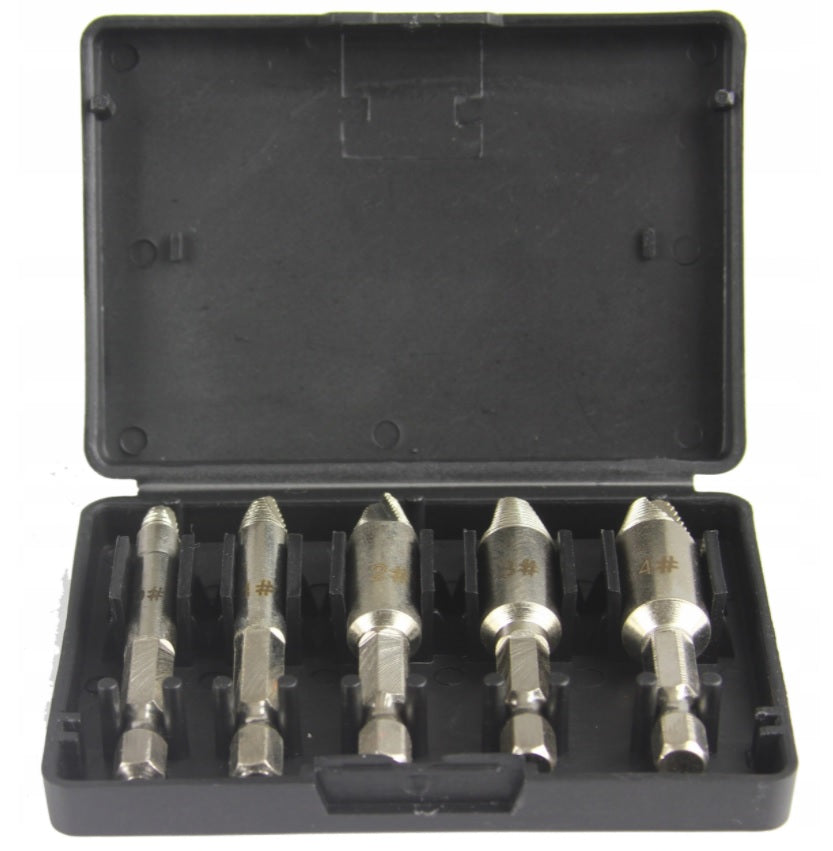 EXTRACTORS FOR BROKEN SCREWS HEX SET 1/4 5 EL Manufacturer code V06090