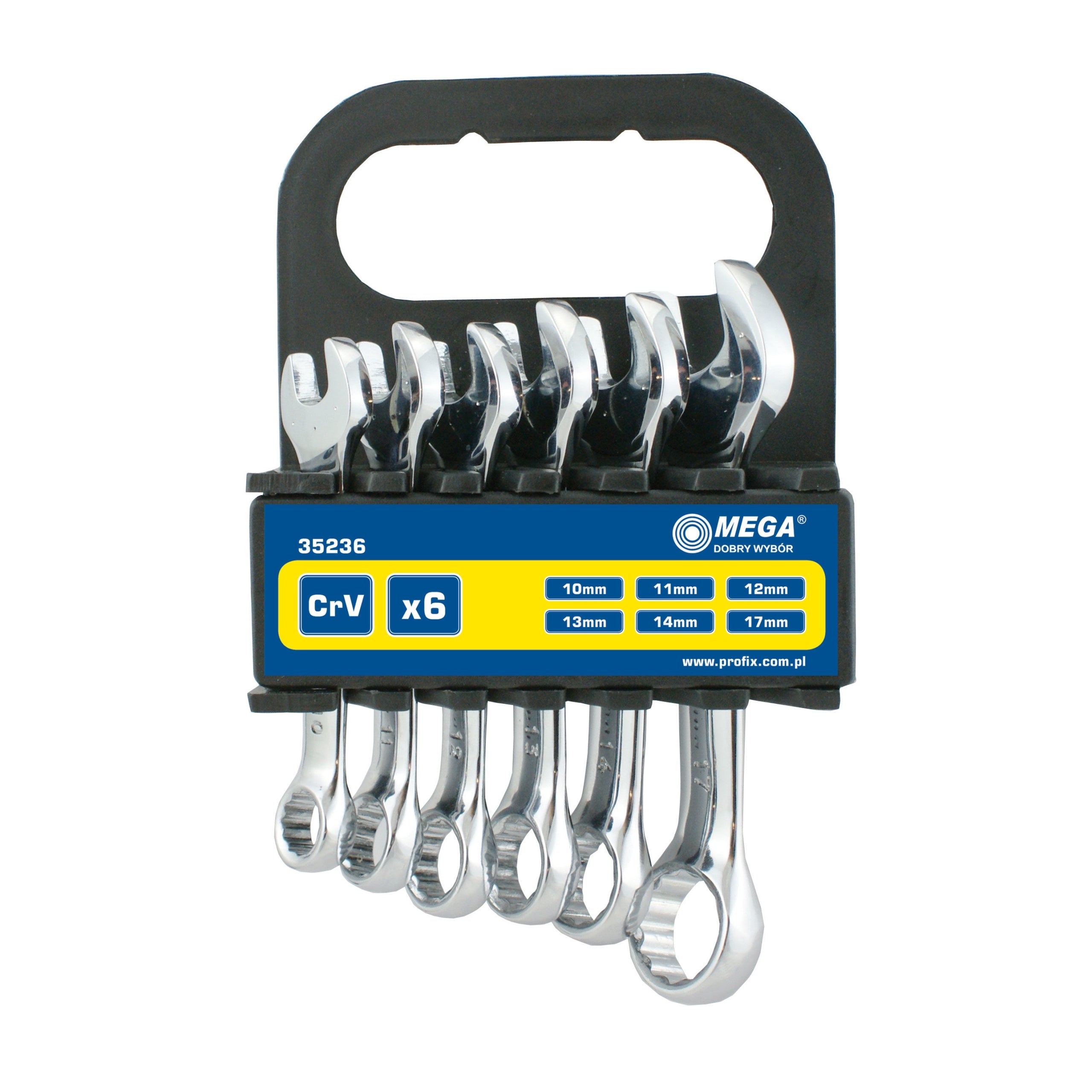 EYE-FLAT WRENCHES SHORT PCS.6 10-17MM, CV Manufacturer code 35236