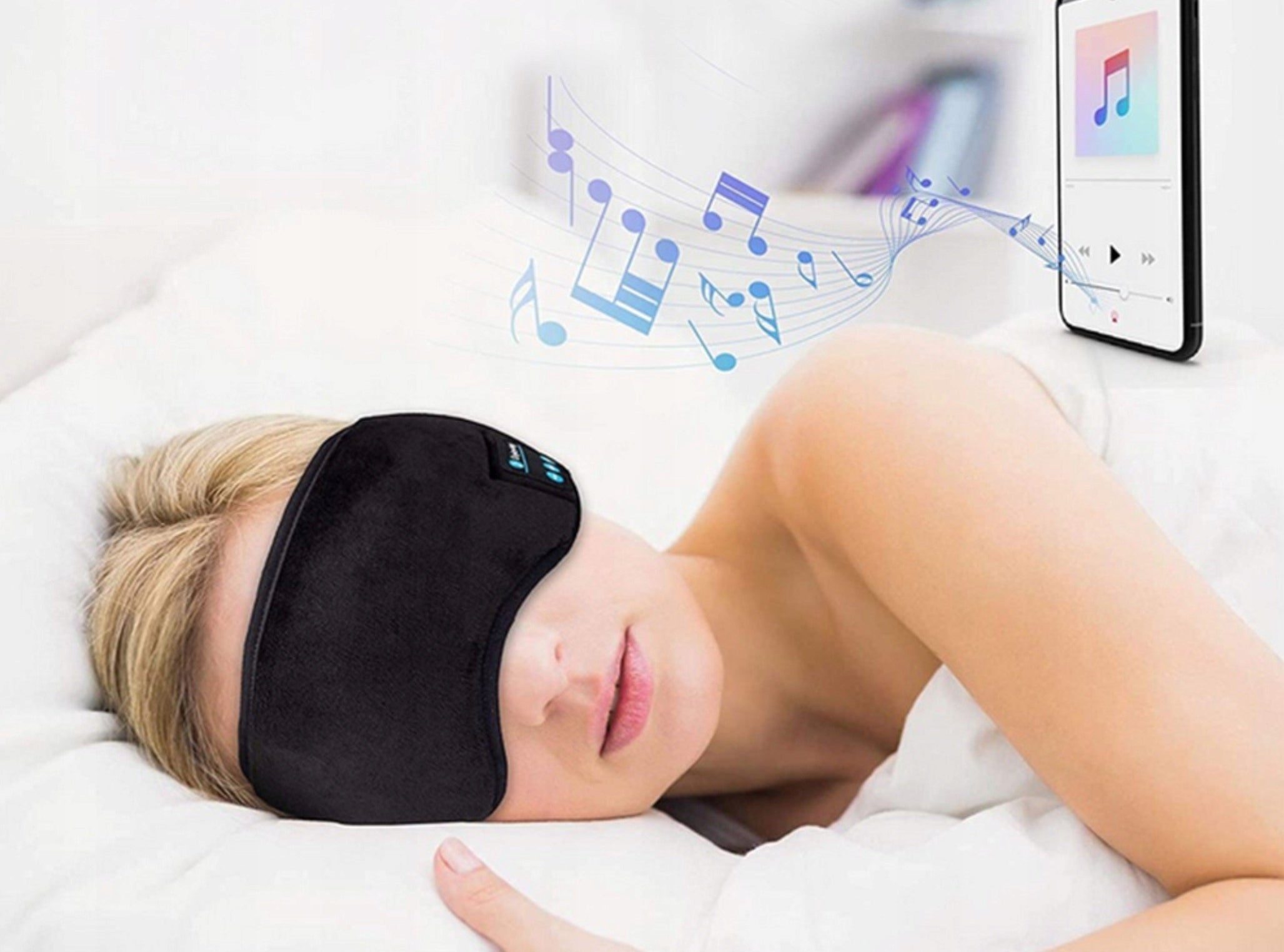 EYEBAND FOR SLEEPING BLUETOOTH HEADPHONES MASK VERY COMFORTABLE SOFT V2 Packaging status original