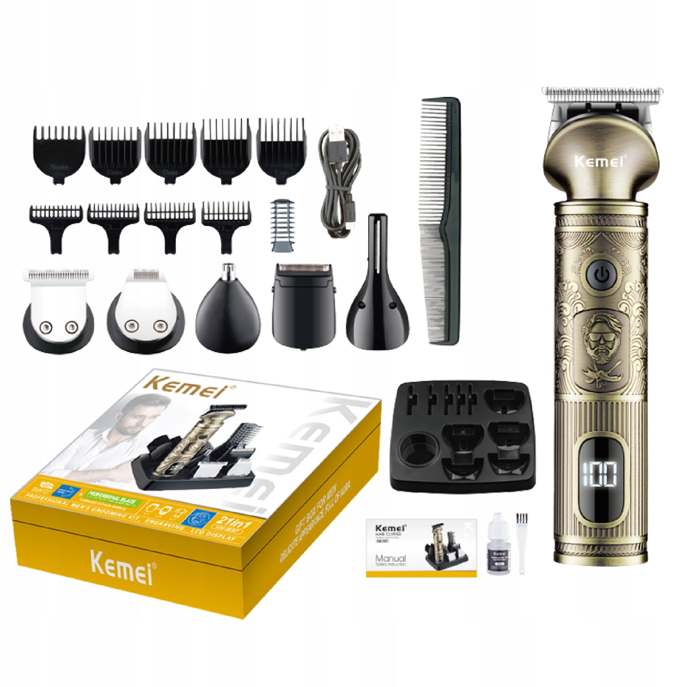 EYEBROW NOSE HAIR SHAVER BEARD CLIPPER 7IN1 PROFESIONAL