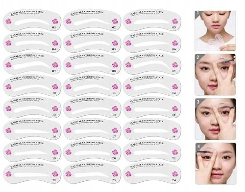 EYEBROW TEMPLATES SET OF 24 MAKEUP FOR WOMEN BEGINNERS