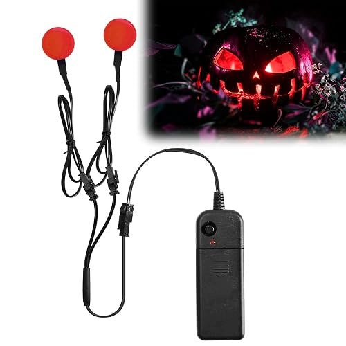 EYES LED NEON YELLOW 30 MM FOR PUMPKIN MASKS HALLOWEEN COSPLAY 2 PCS. Brand no brand