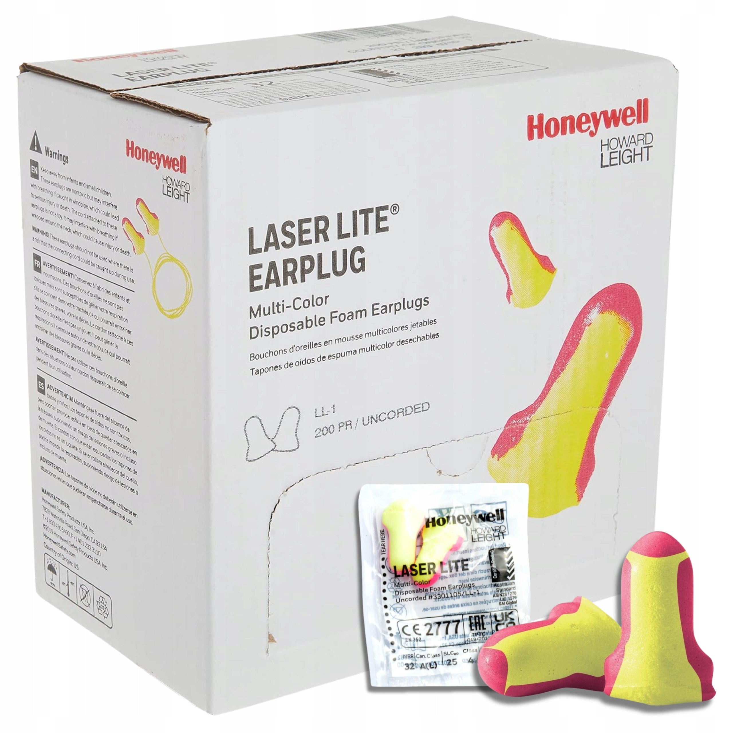 Ear Plugs Stoppers Earbuds 35dB Howard Leight LaserLite Foil