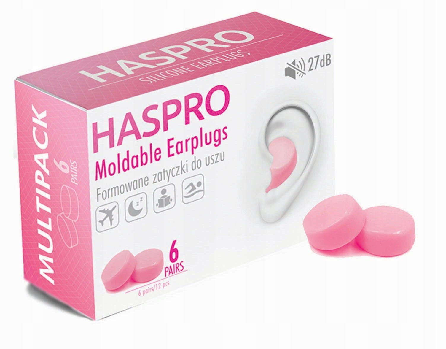 Ear Plugs Stoppers Haspro Universal 6 Pairs