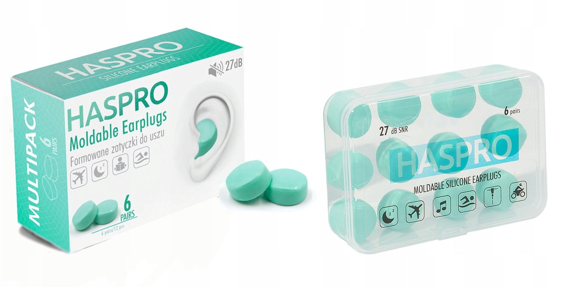 Ear Plugs Stoppers MAGROS Moldable Wax Universal 6 Pairs Number of pieces on offer 12 szt.