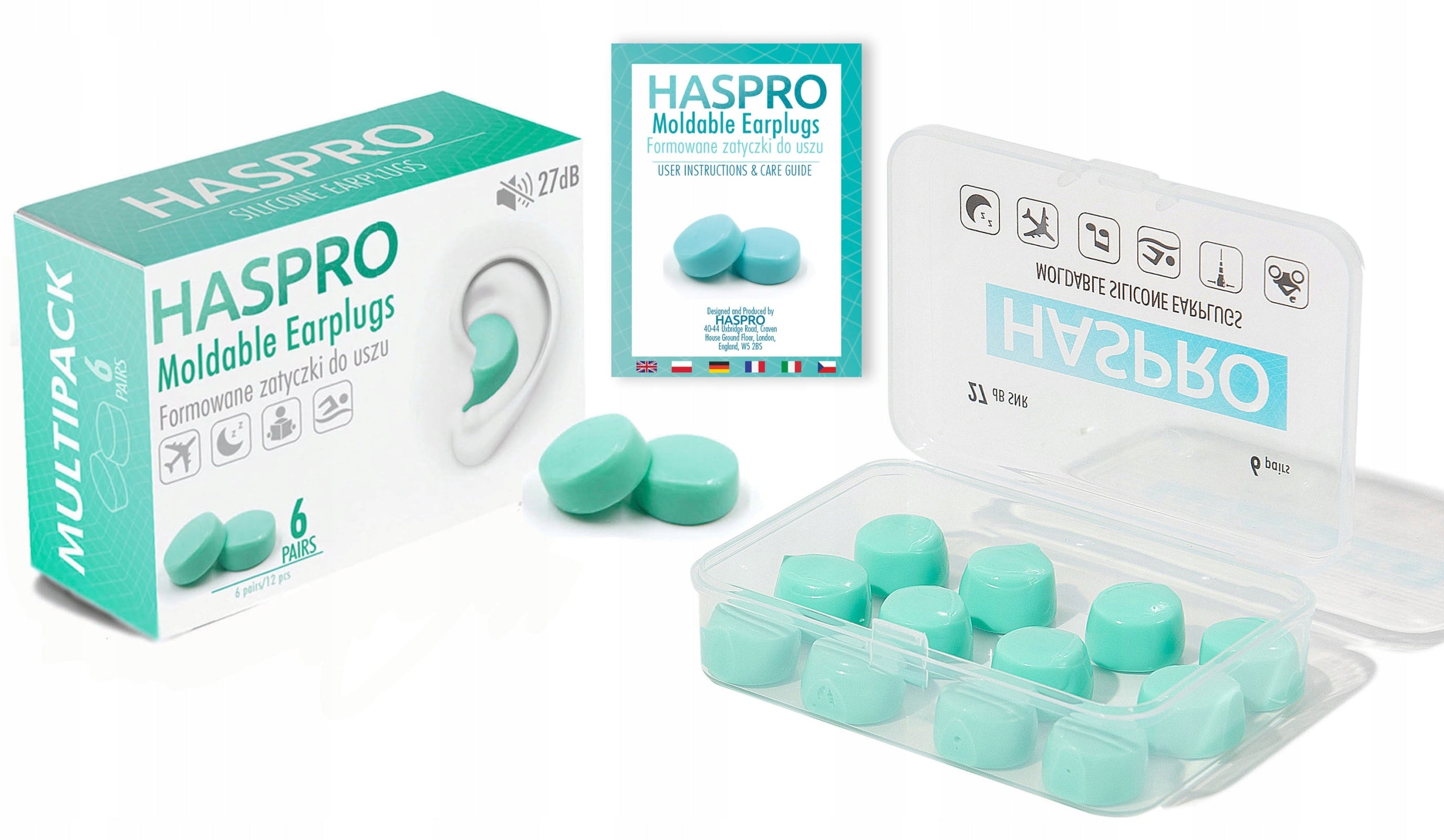 Ear Plugs Stoppers MAGROS Moldable Wax Universal 6 Pairs Packaging status original