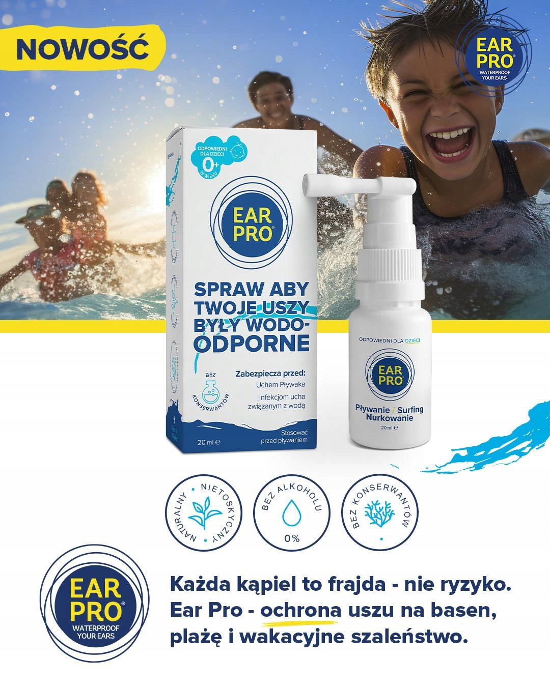 Ear Pro - Best protection against swimmer's ear spray 20 ml Manufacturer code 5065006332031