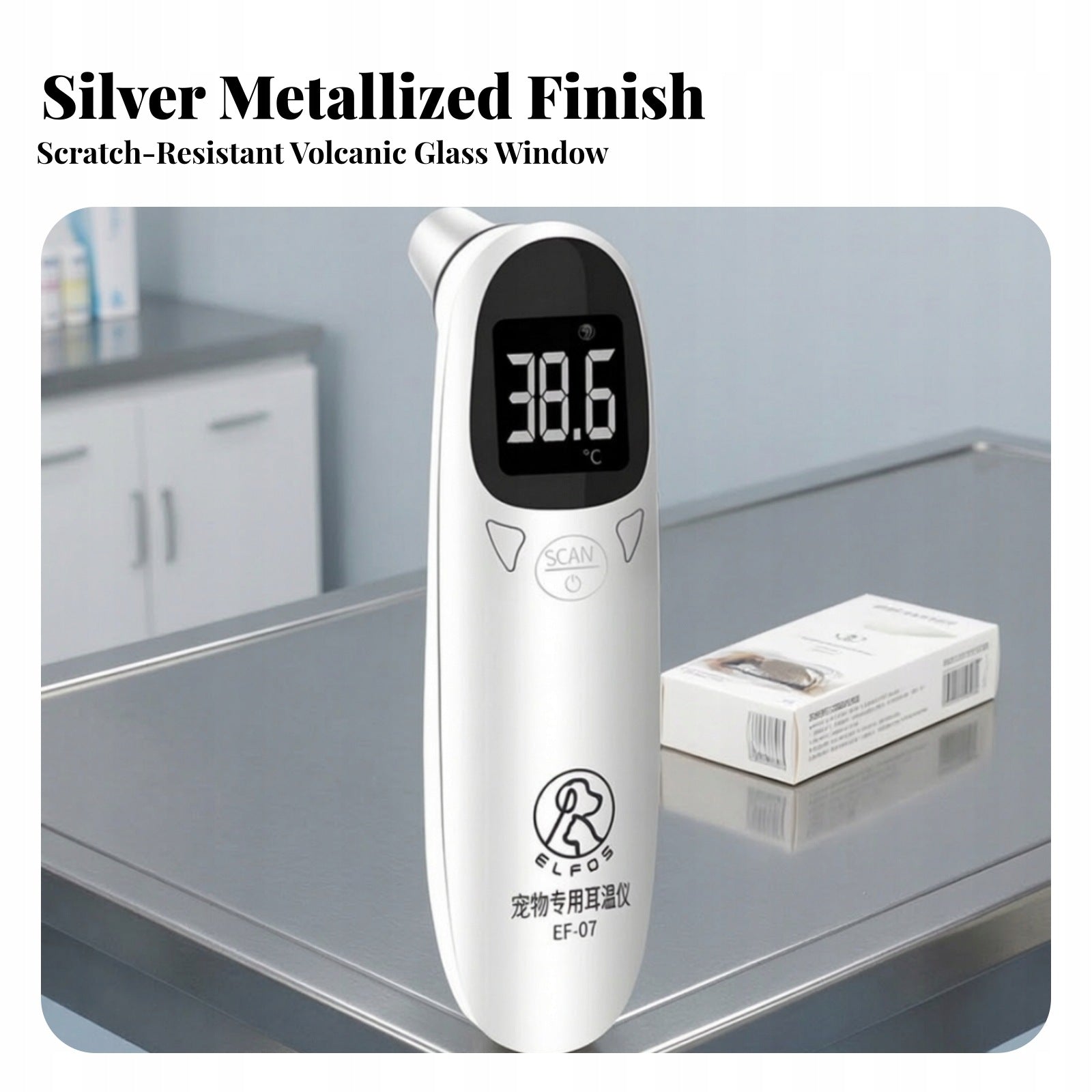 Ear Thermometer Fever Warning Pet Ear Thermometer Automatic Shutoff Medical device no