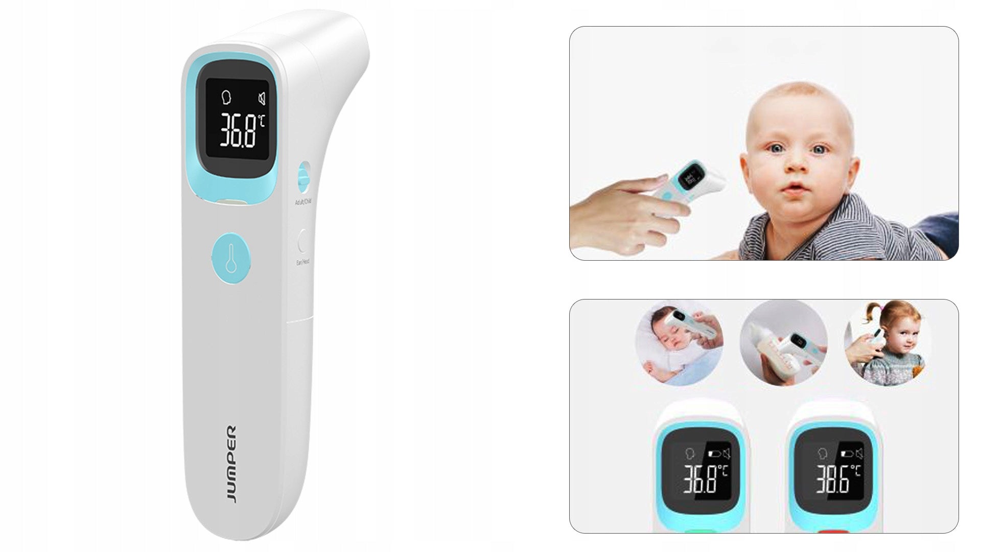 Ear forehead thermometer UNIVERSAL JUMPER TOUCHLESS MEDICAL Medical device yes