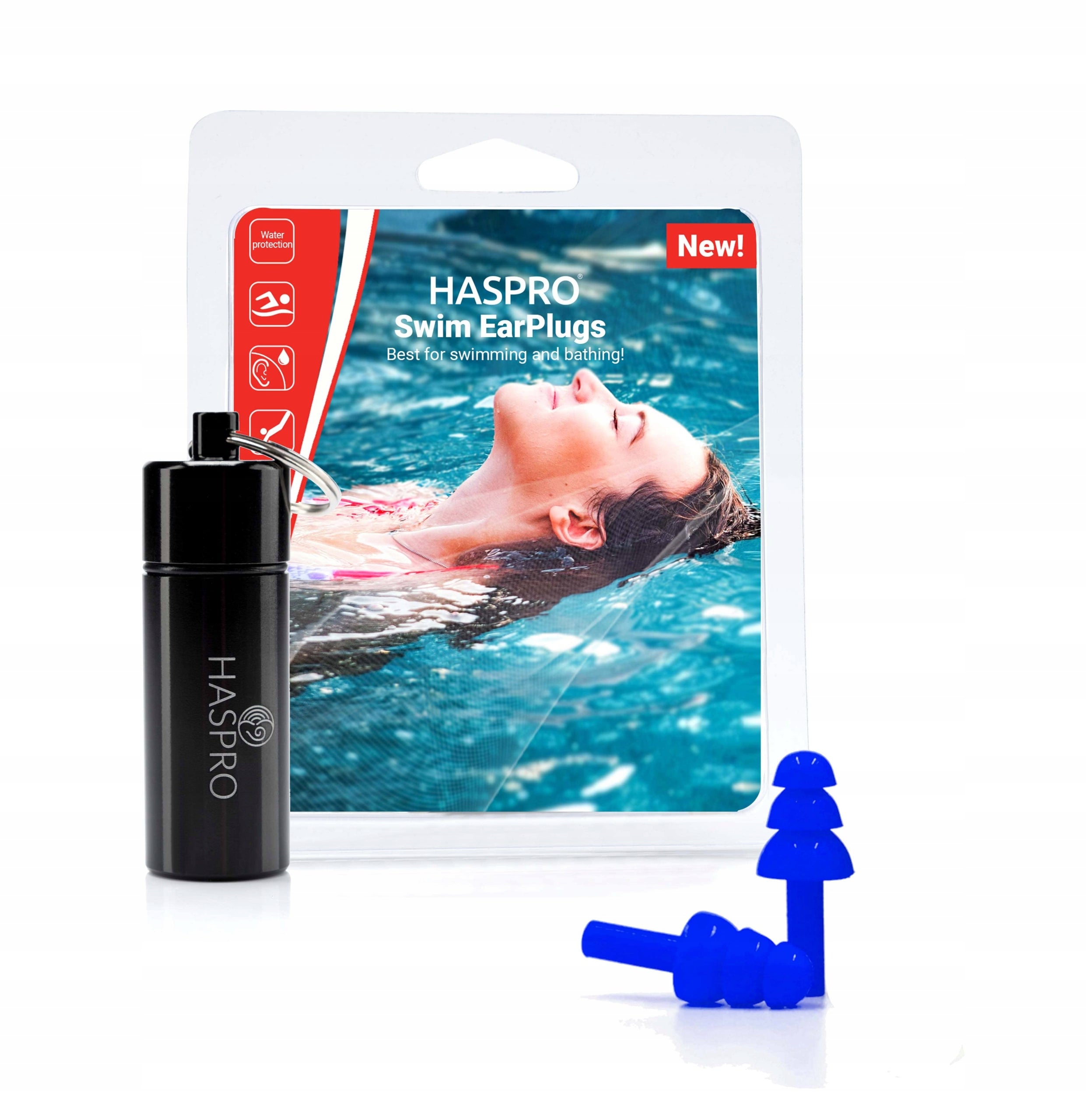 Earplugs Haspro Swim Universal blue Manufacturer code 5908216298073