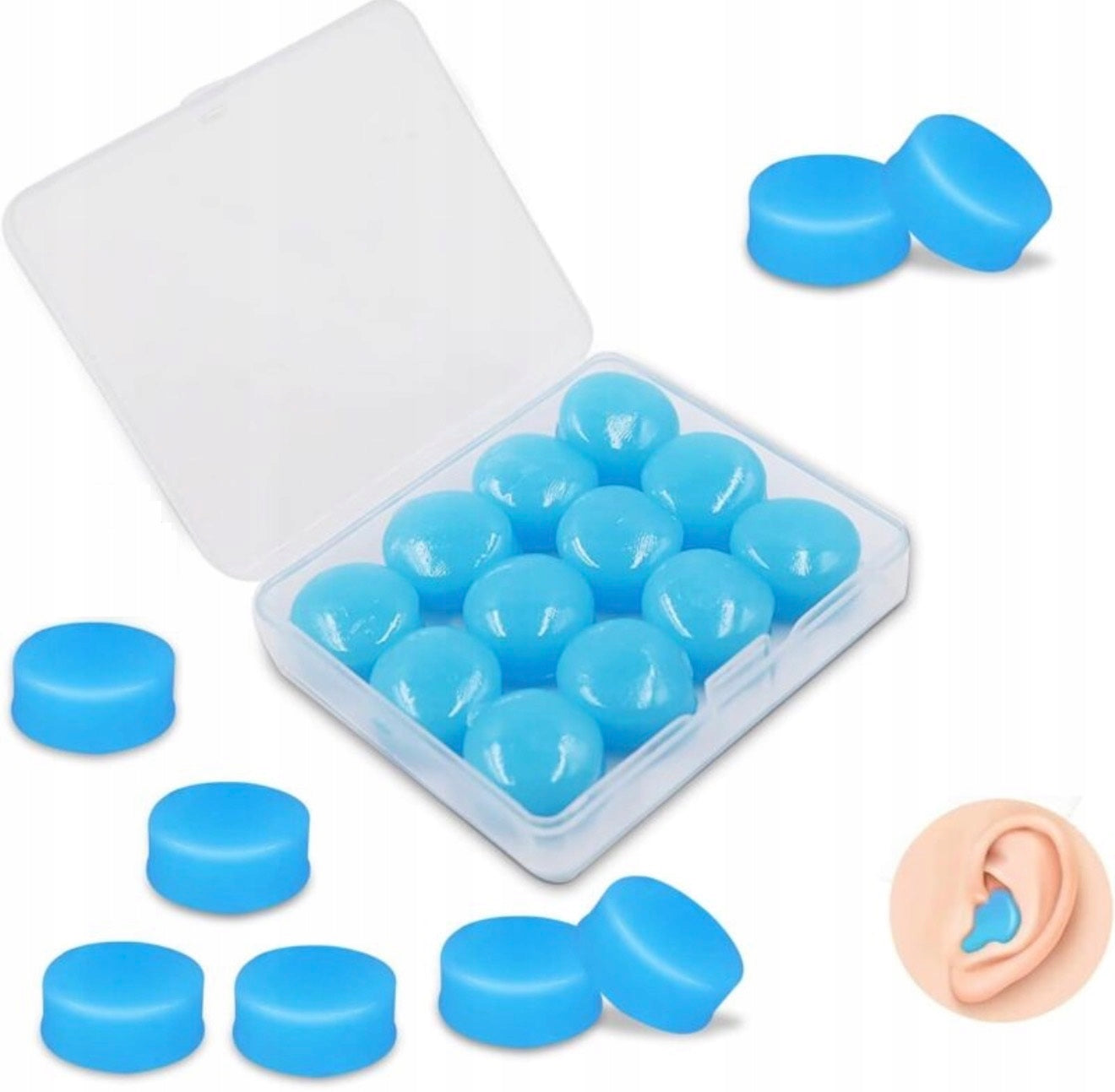 Earplugs Silicone Stopwatches Moldable Reusable Water Swimming