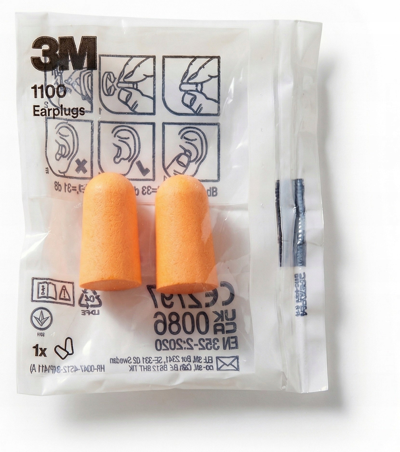 Earplugs Stoppers Noise Cancelling Inserts 100 Inserts 100 Pairs Number of pieces on offer 200 szt.