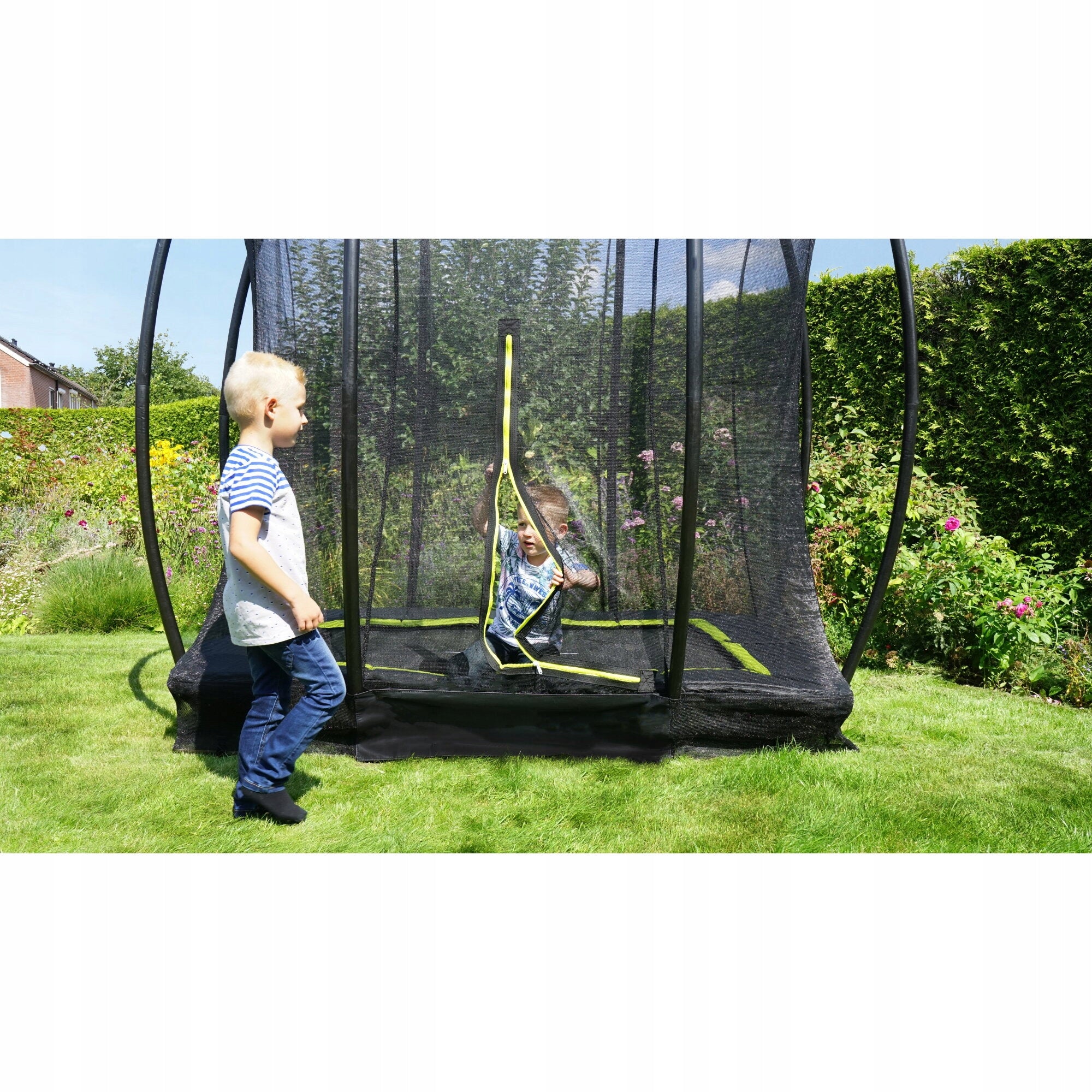 Earth trampoline Silhouette EXIT 153x214cm with safety net - charm Size (ft) 5 (150 cm)