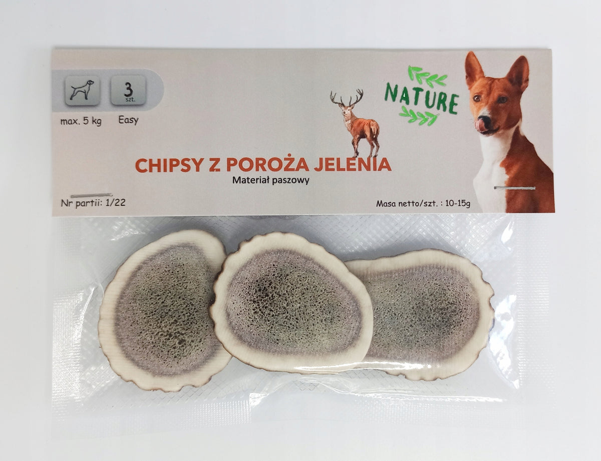 Easy CHIPS teether with deer antlers FOR DOG 3 pcs. Flavor deer