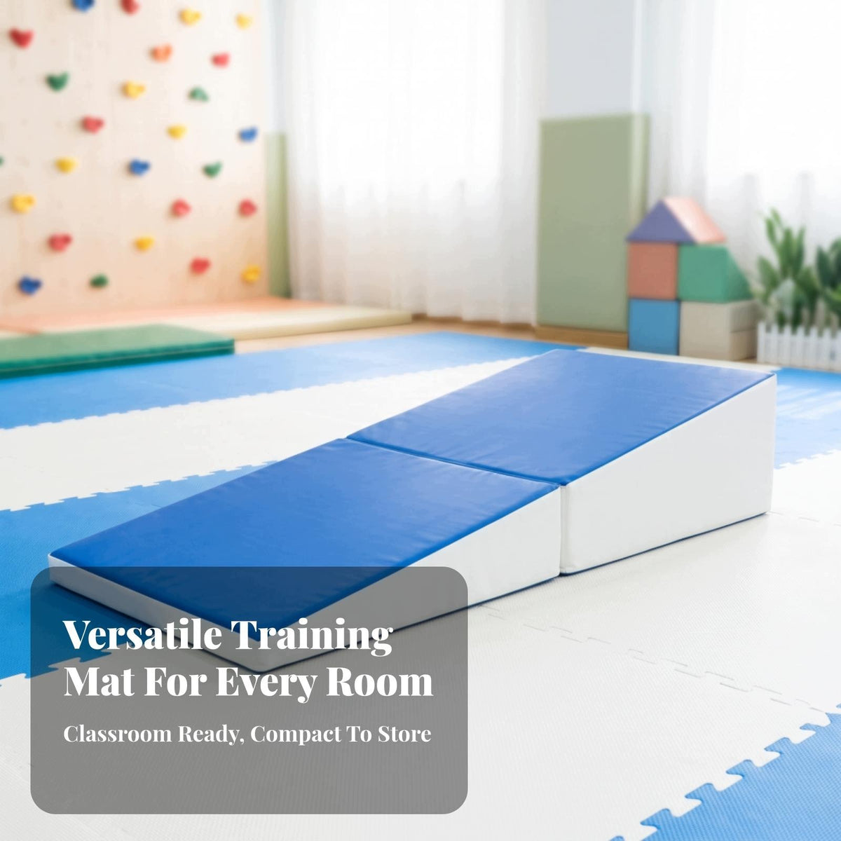 Easy to Clean Wedge Mat | Supportive EPE dense foam PVC Foldable Red-ylw Packaging status original