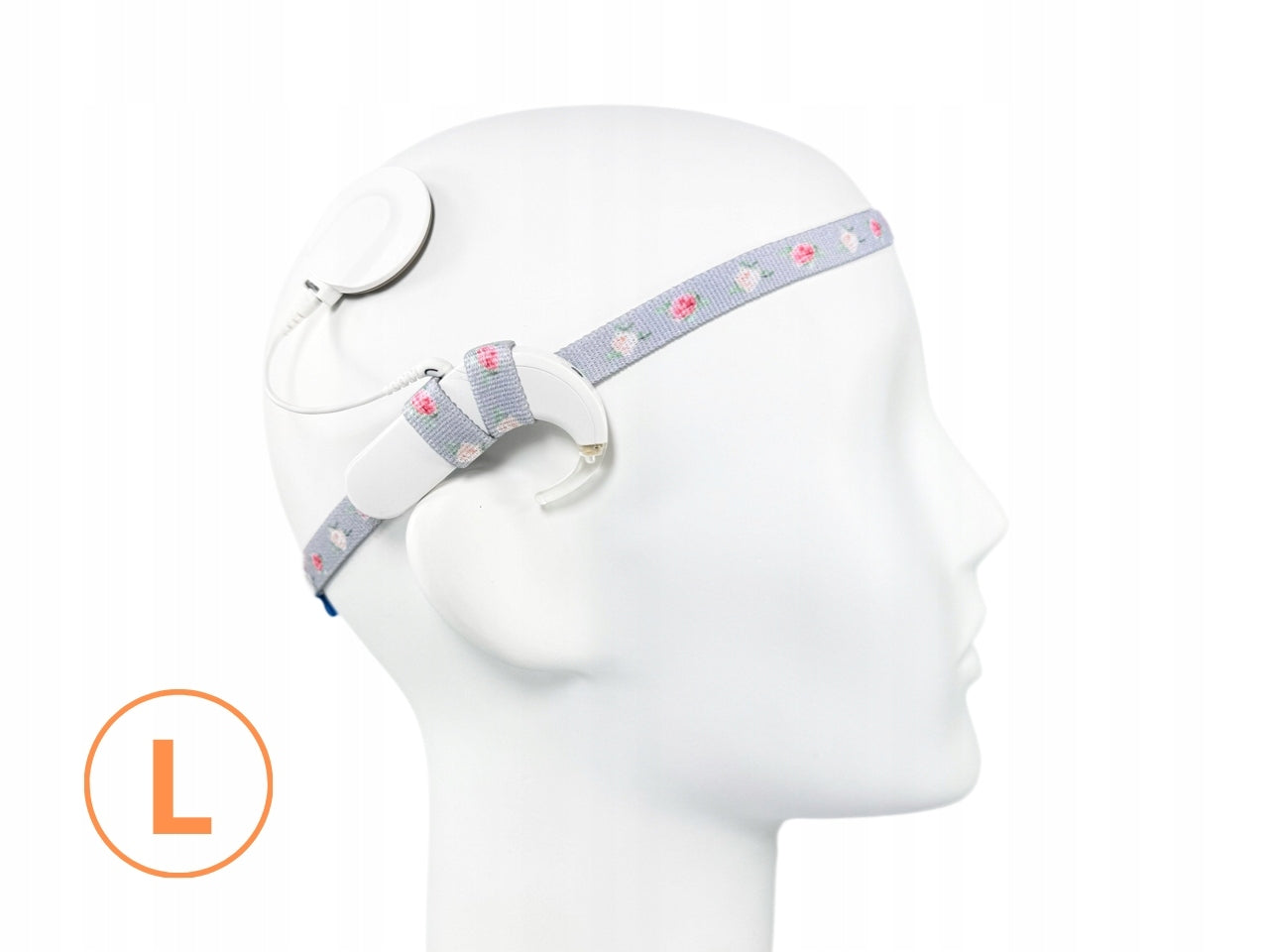 EasyFlex ULTRA Headband for Hearing Aids/Implants - Rose Pattern - L