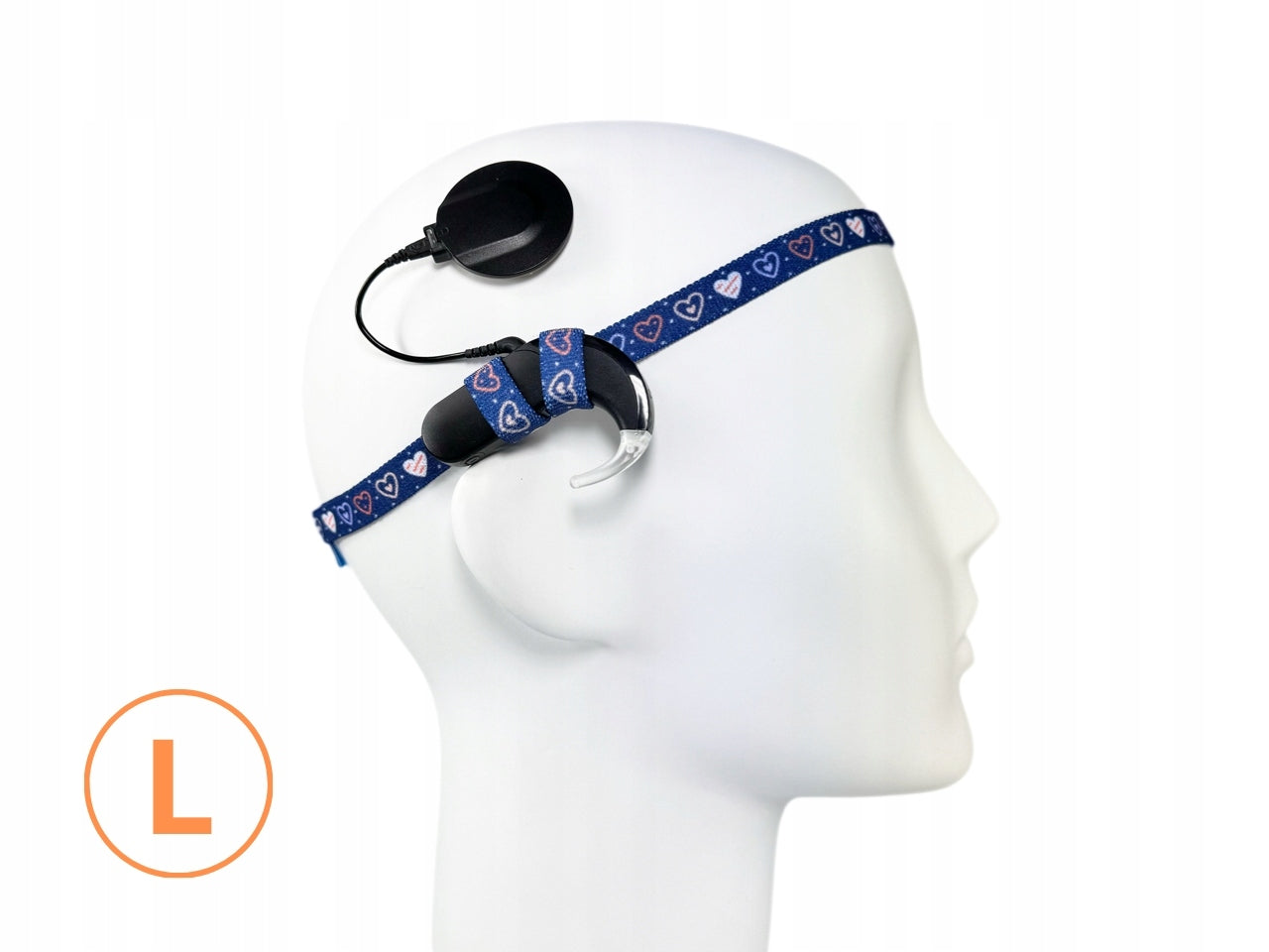 EasyFlex ULTRA Hearing Aid/Implant Band - Heart Pattern - L